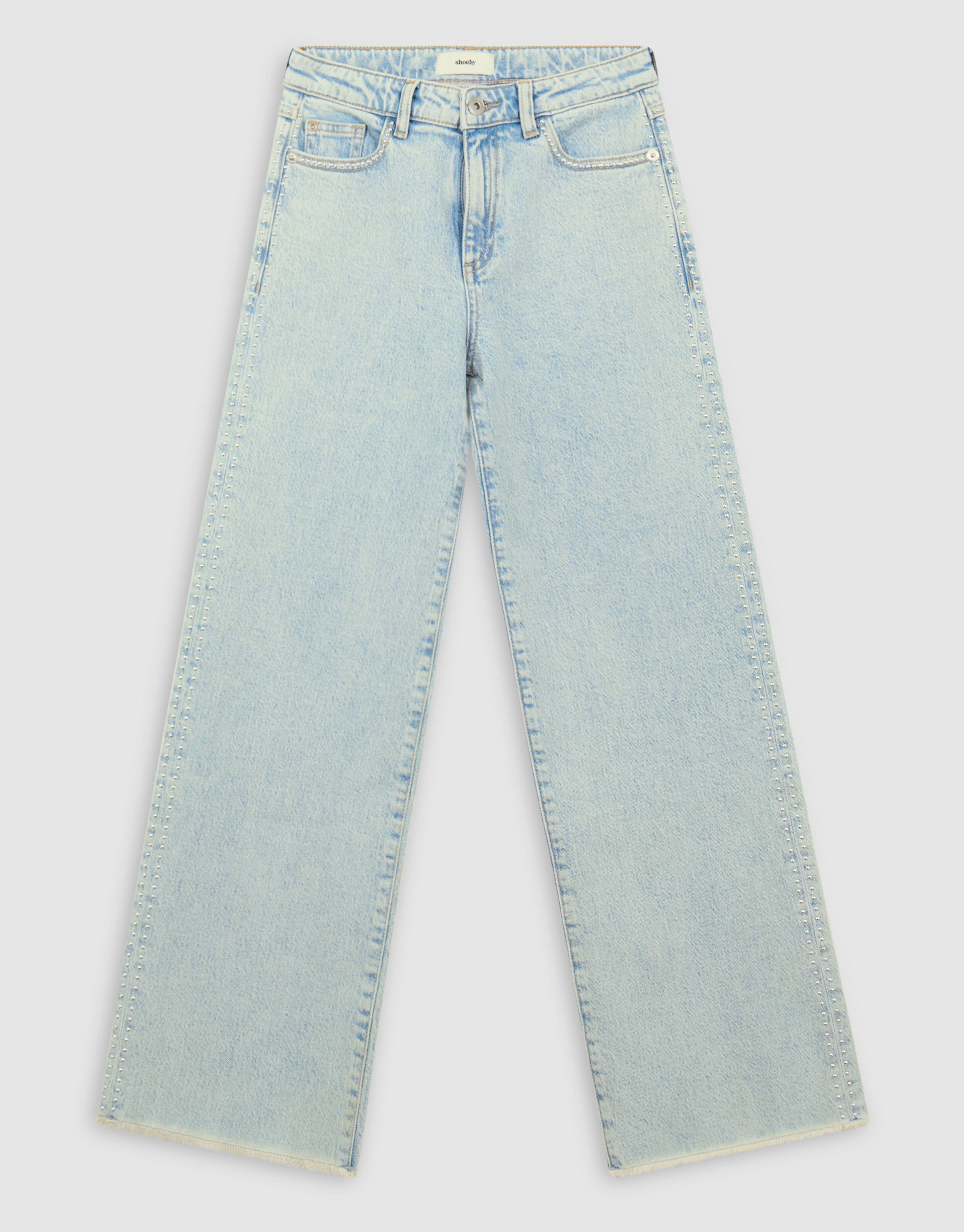 Studs Wide Leg Fit Jeans Bleached SHOEBY GIRLS