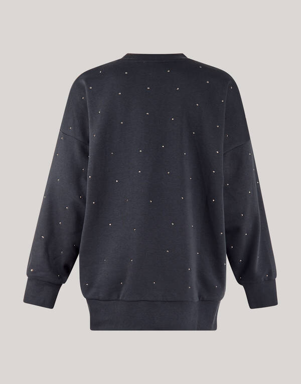 Strass Sweater Donkergrijs SHOEBY WOMEN