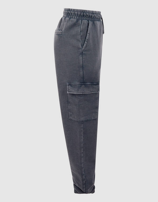 Loose Fit Cargo Broek Donkergrijs SHOEBY BOYS