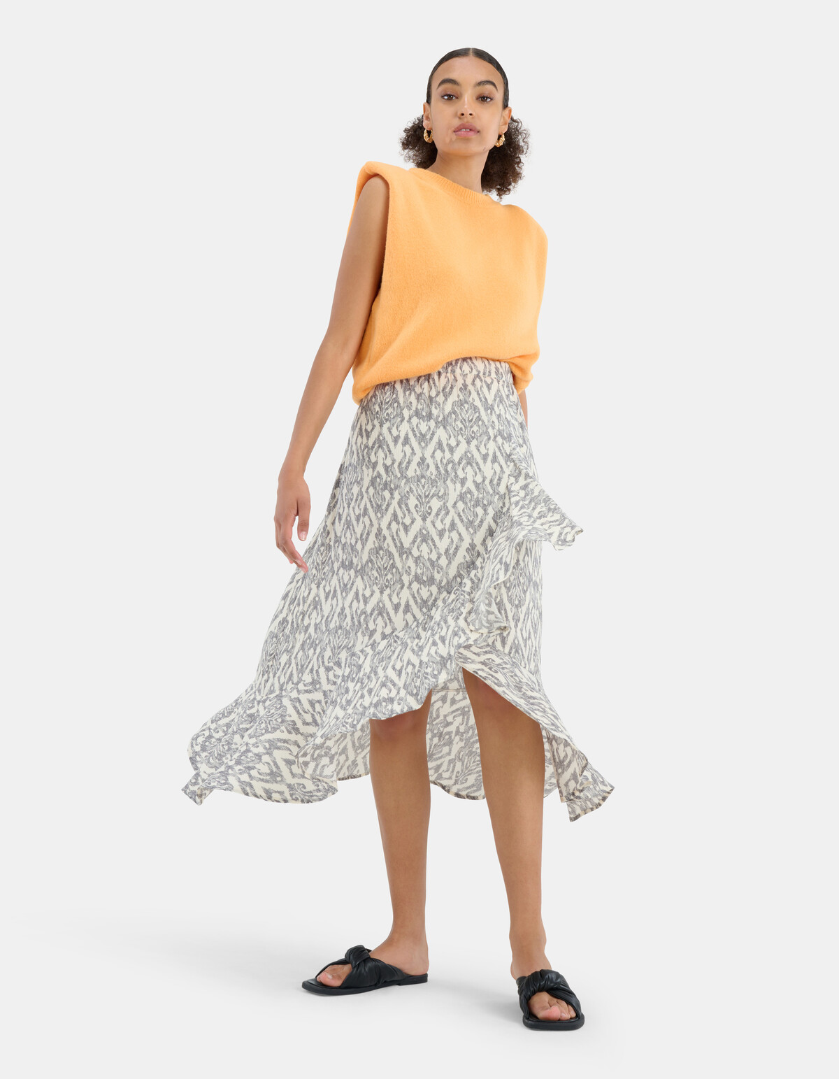 Crinkle Midi Rok EKSEPT