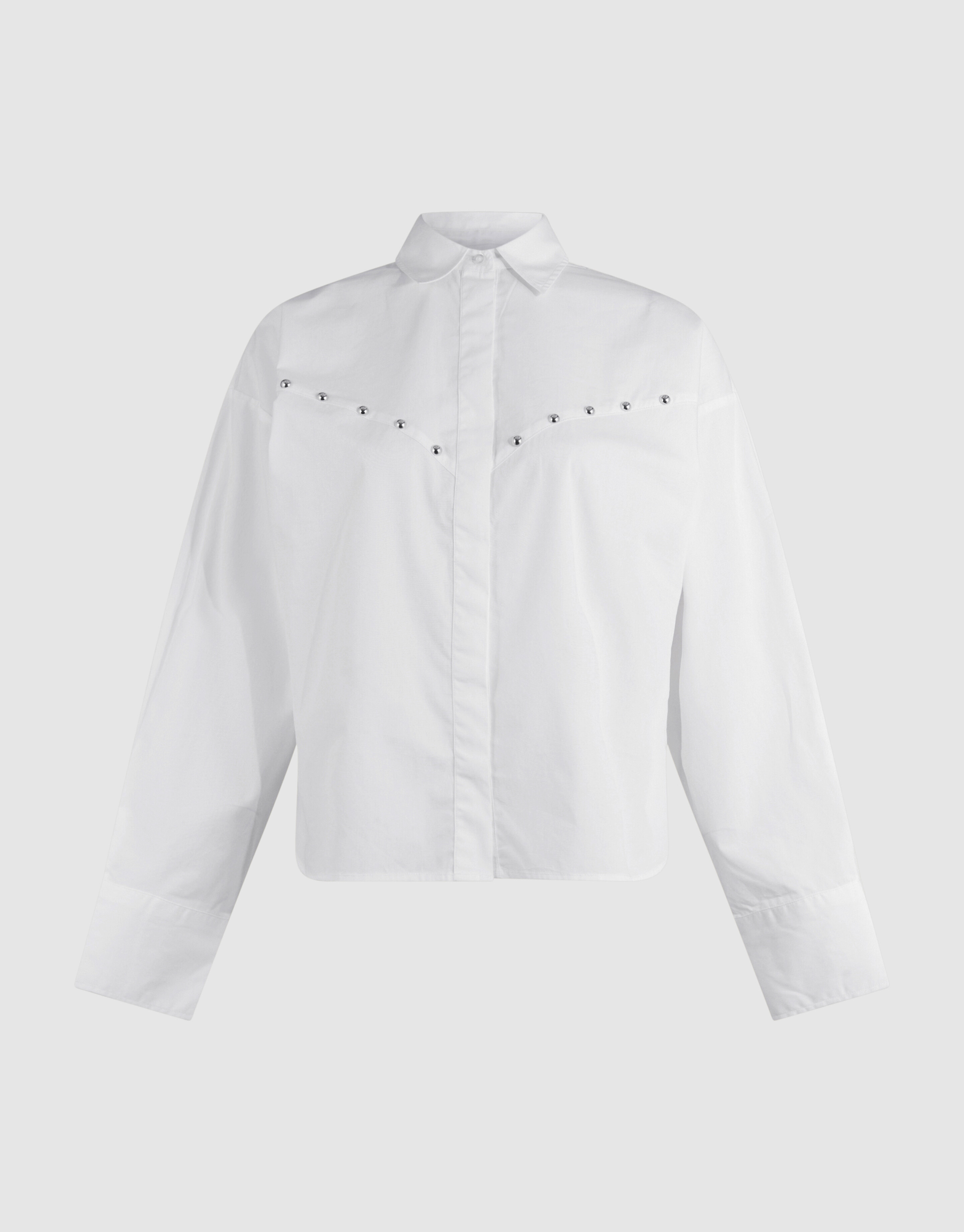 Studs Poplin Blouse Wit SHOEBY WOMEN