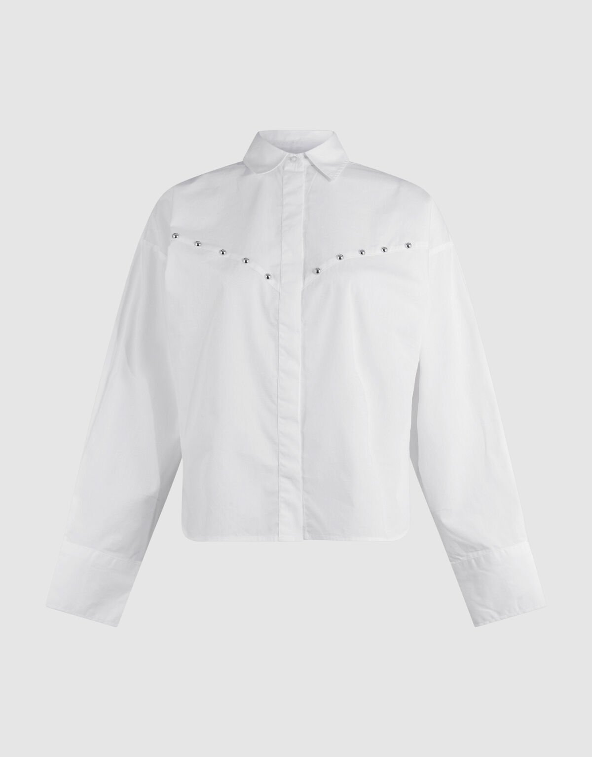 Studs Poplin Blouse Wit SHOEBY WOMEN