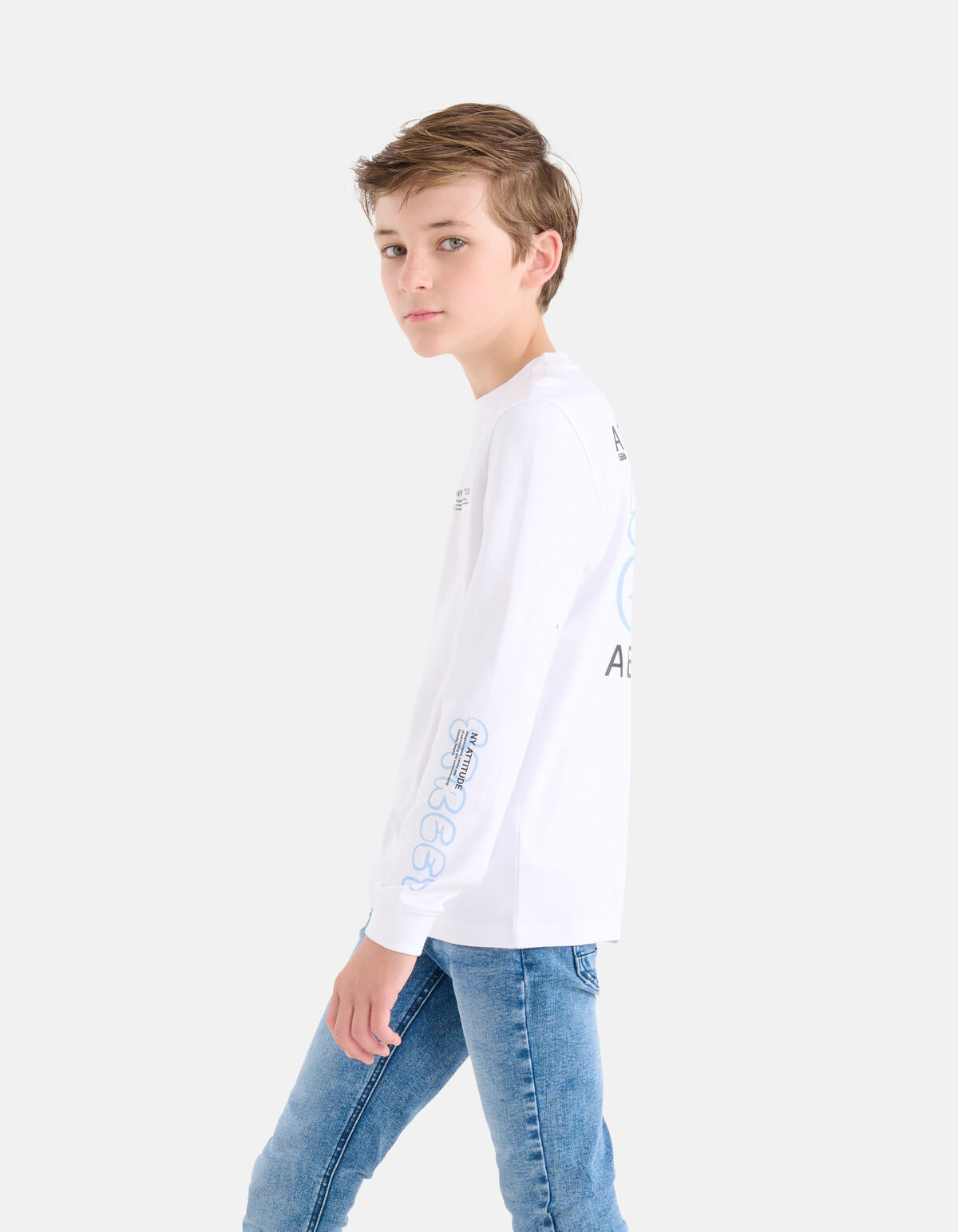 Grafisch Longsleeve Wit SHOEBY BOYS