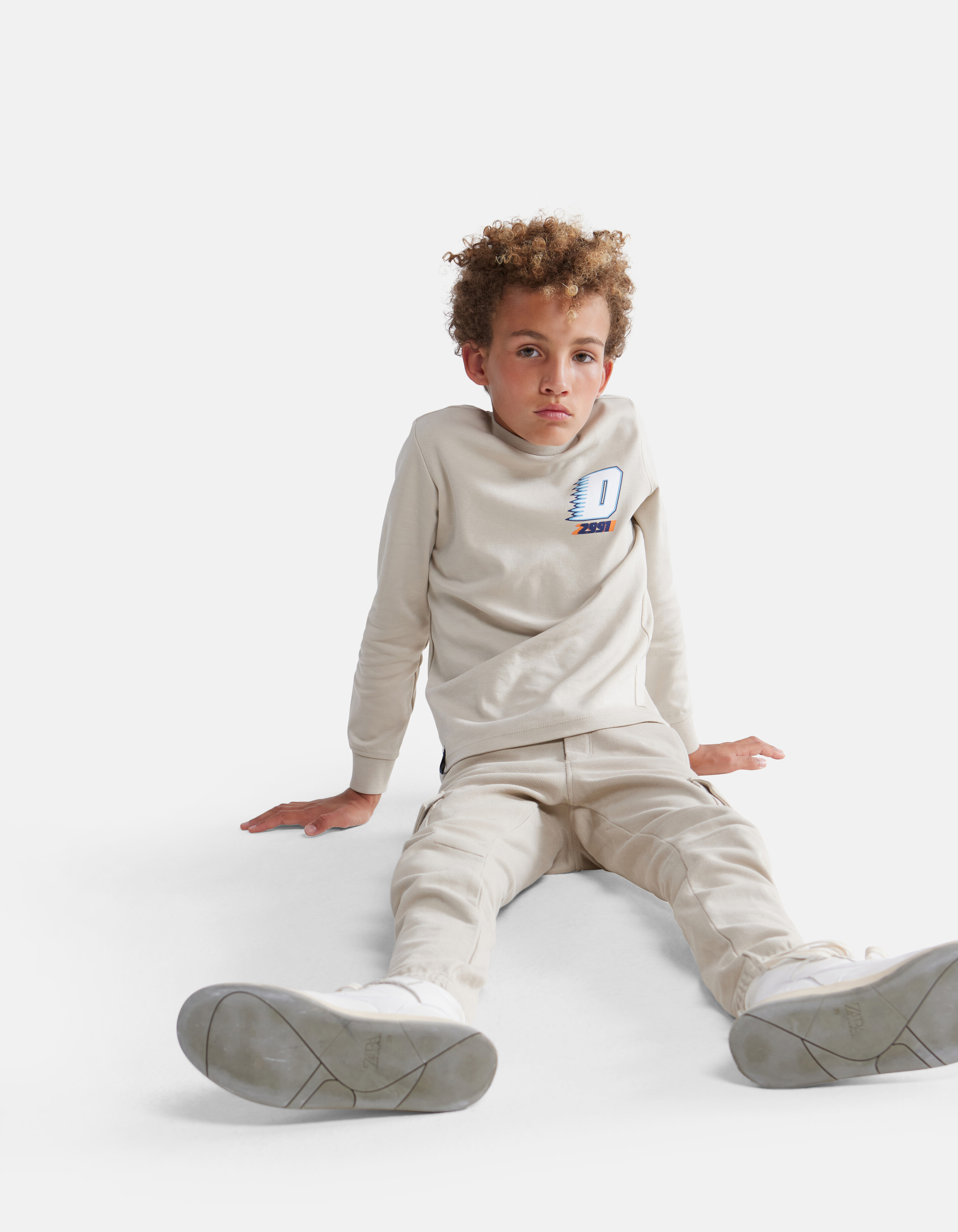 Patch T-shirt Beige SHOEBY BOYS