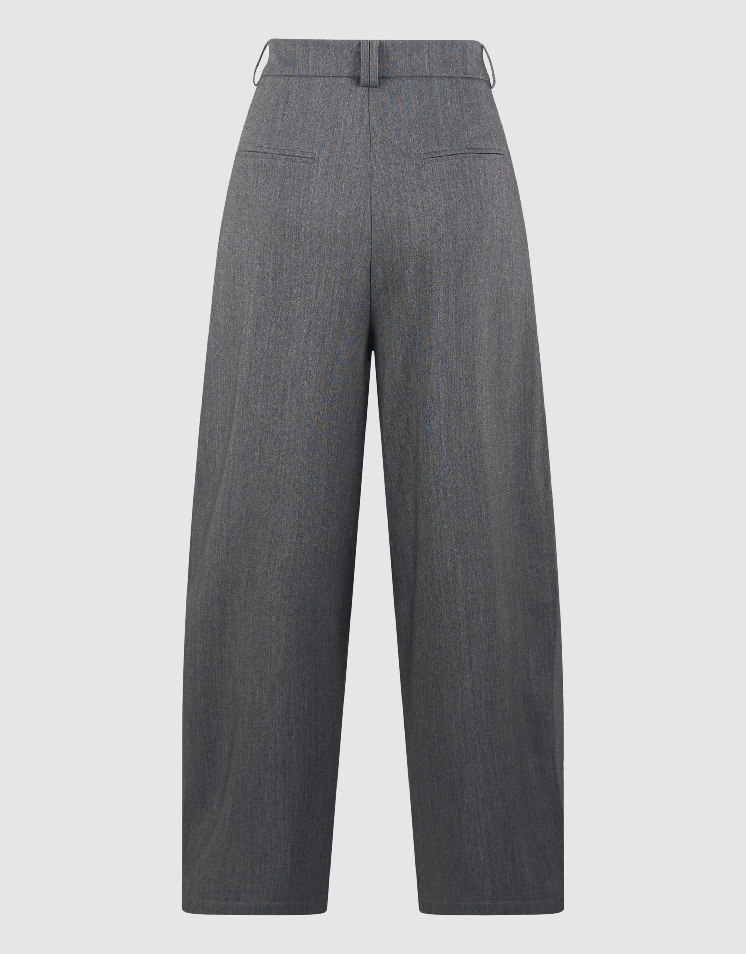 Pleated Flap Wide Leg Broek Grijs SHOEBY WOMEN