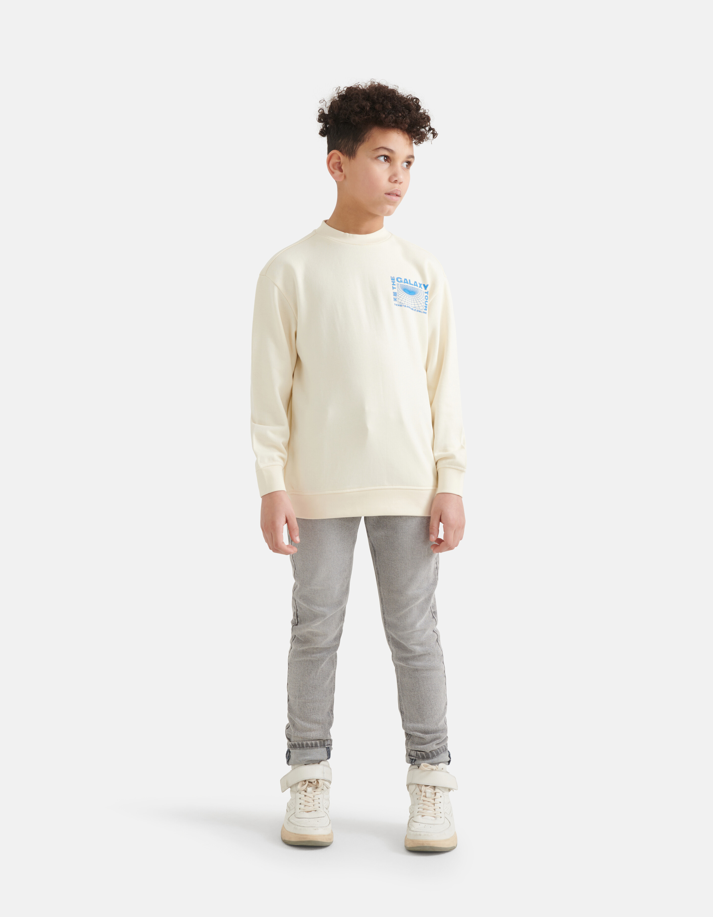 Artwork Sweater Gebroken Wit SHOEBY BOYS