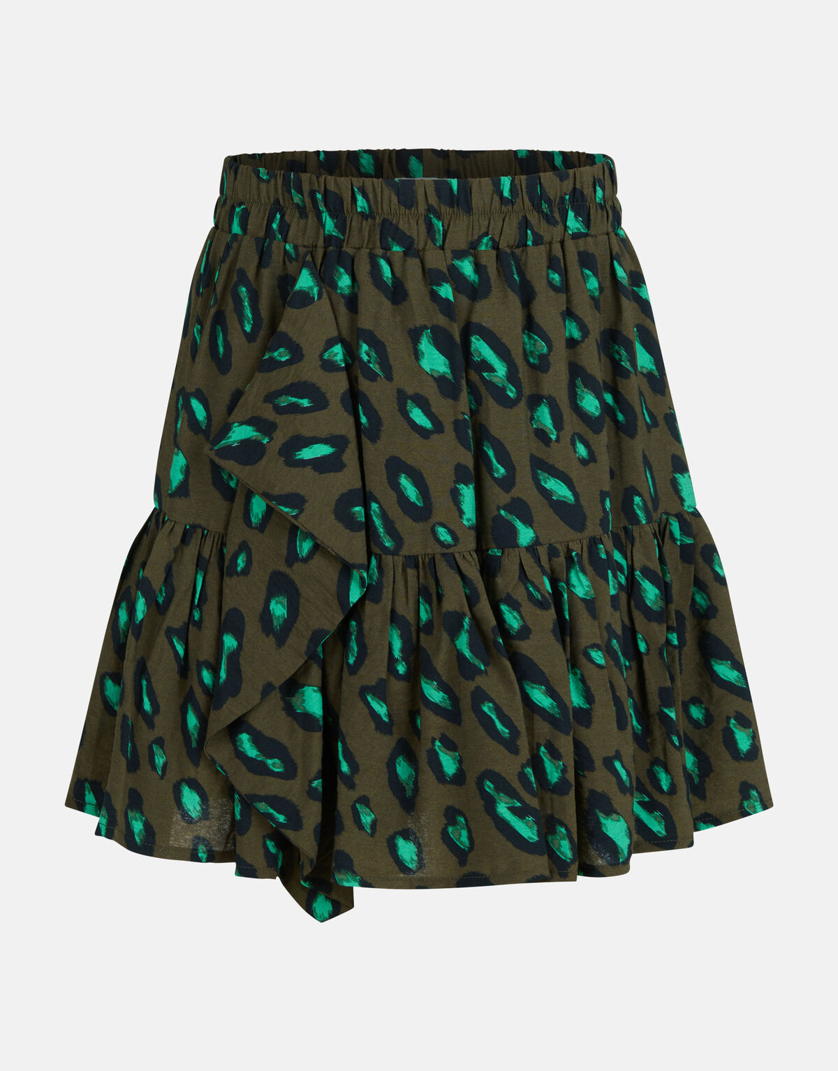 Leopard Rok Donkergroen SHOEBY GIRLS