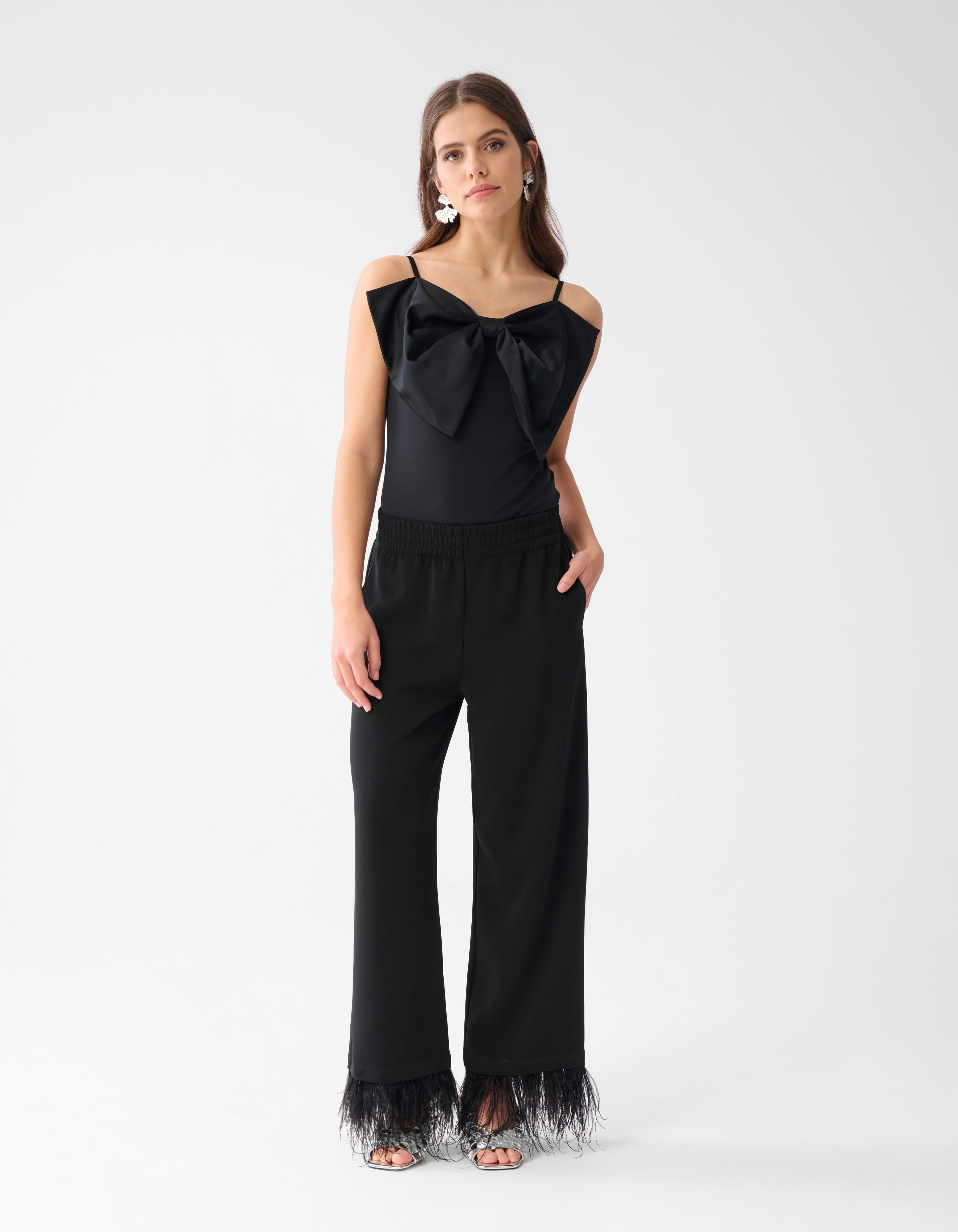 Veren Wide Leg Broek Zwart SHOEBY WOMEN