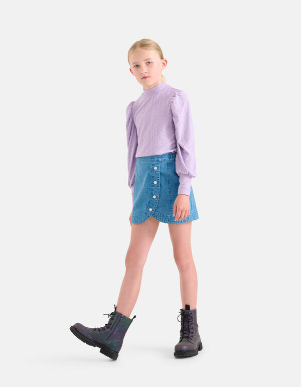Embroidery Top Paars SHOEBY GIRLS