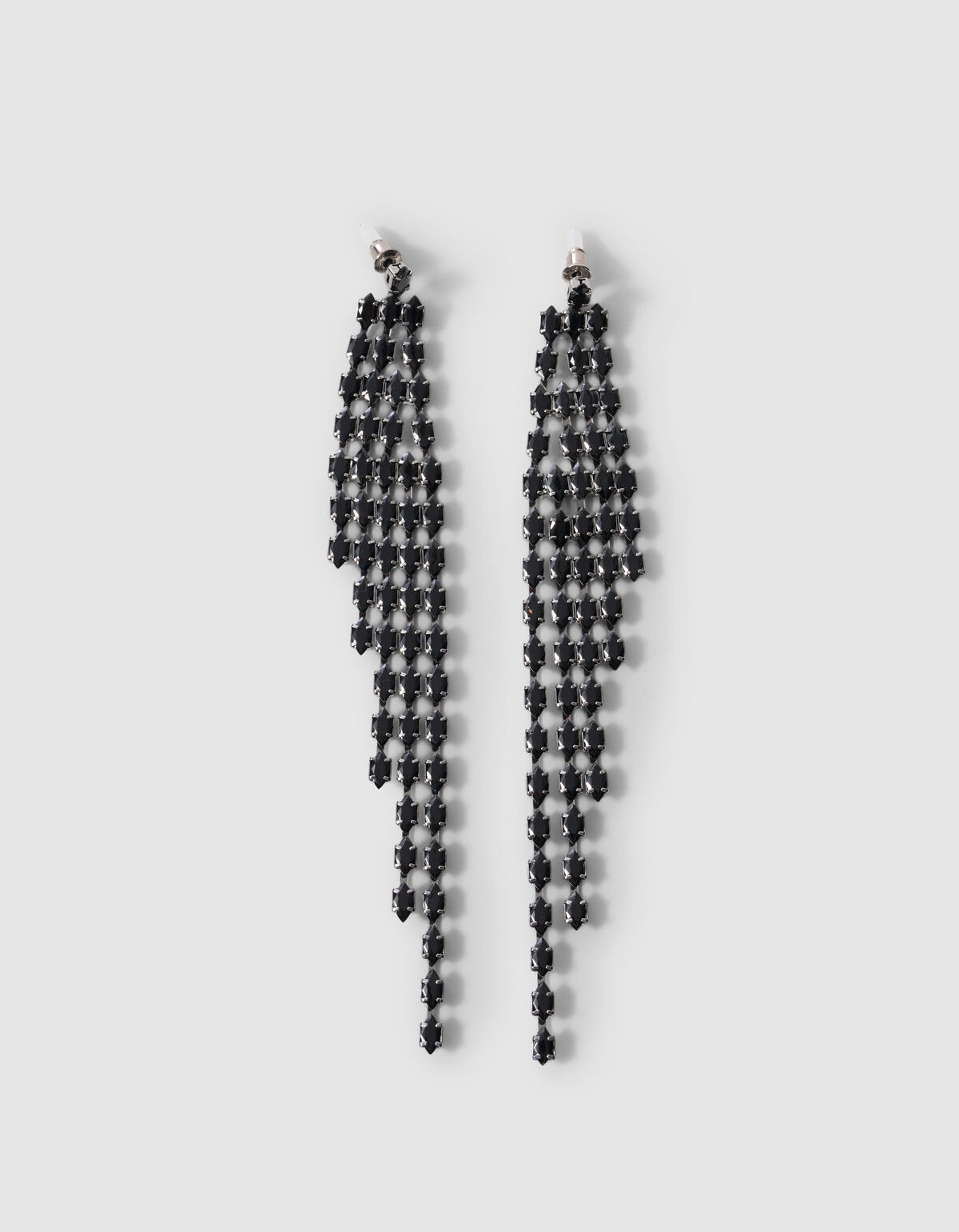 Waterval Strass Oorbellen Zwart SHOEBY ACCESSOIRES