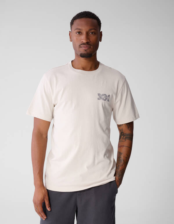 Stripe Mix T-shirt Gebroken Wit SHOEBY MEN