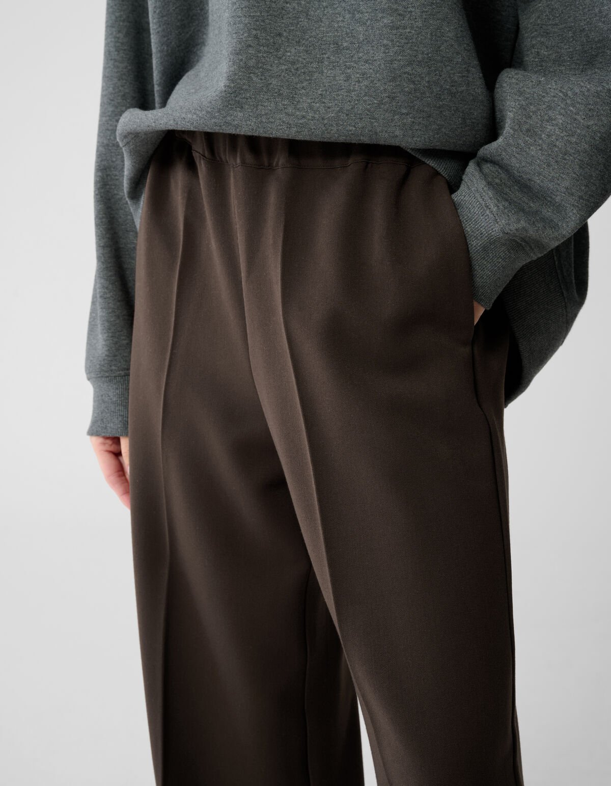 Wide Leg Fit Broek Donkerbruin By Lonneke SHOEBY WOMEN