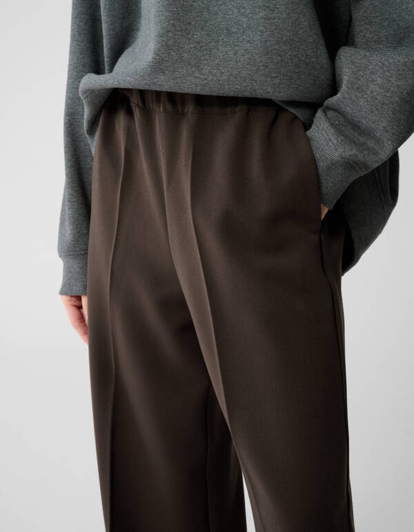 Wide Leg Fit Broek Donkerbruin By Lonneke SHOEBY WOMEN