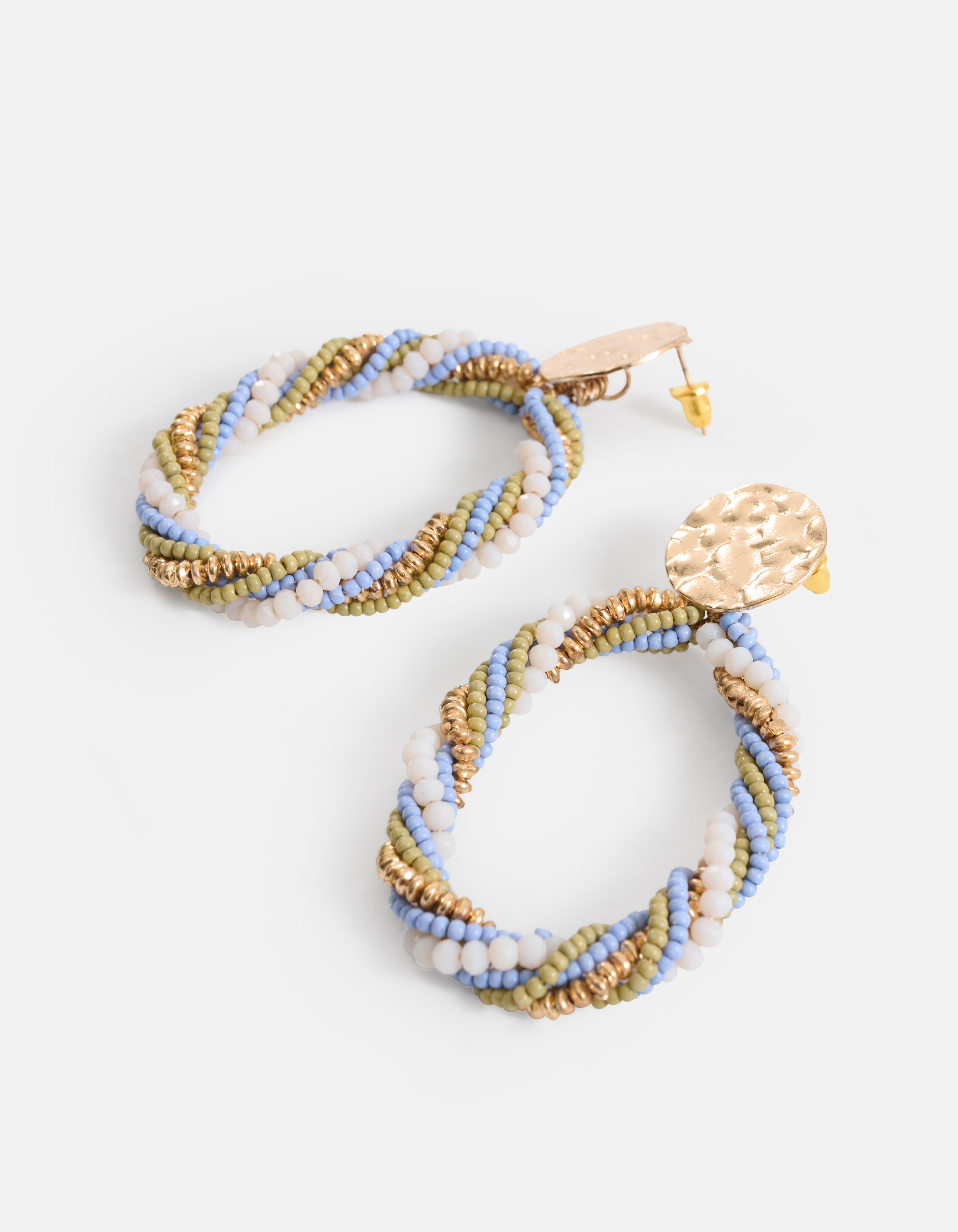 Twisted Beaded Oorbellen Blauw SHOEBY ACCESSOIRES