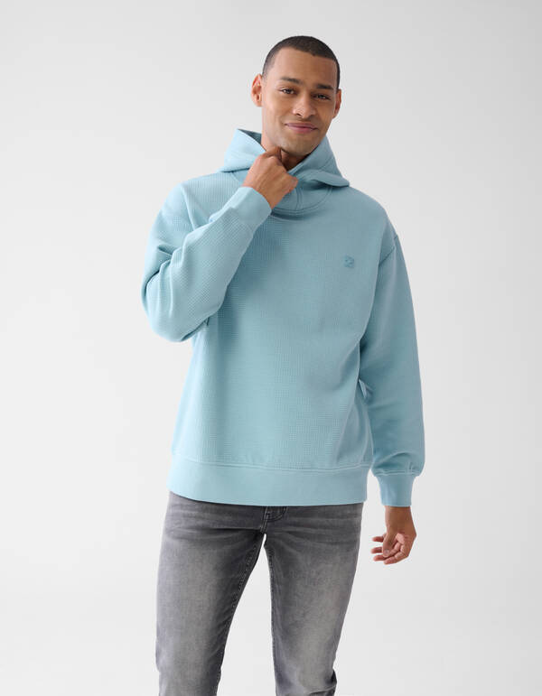 Jacquard Hoodie Lichtblauw SHOEBY MEN