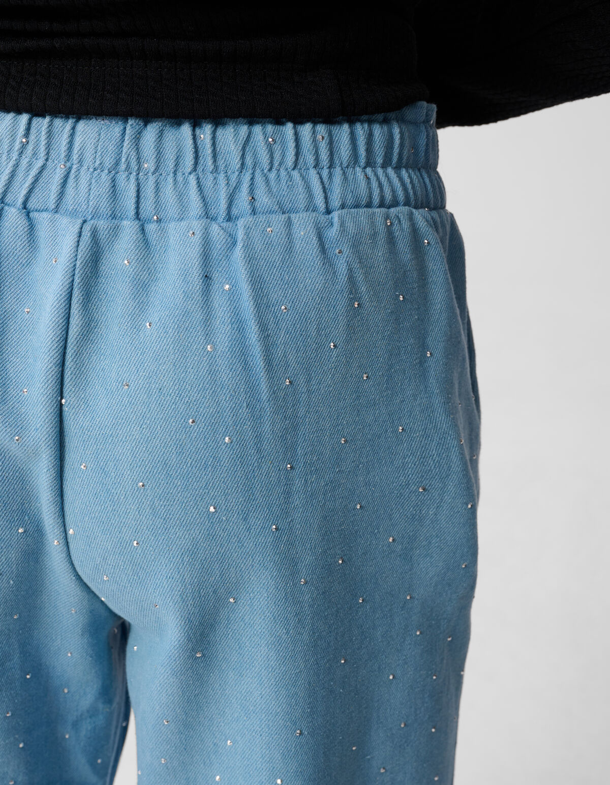 Strass Wide Leg Fit Broek Blauw SHOEBY GIRLS