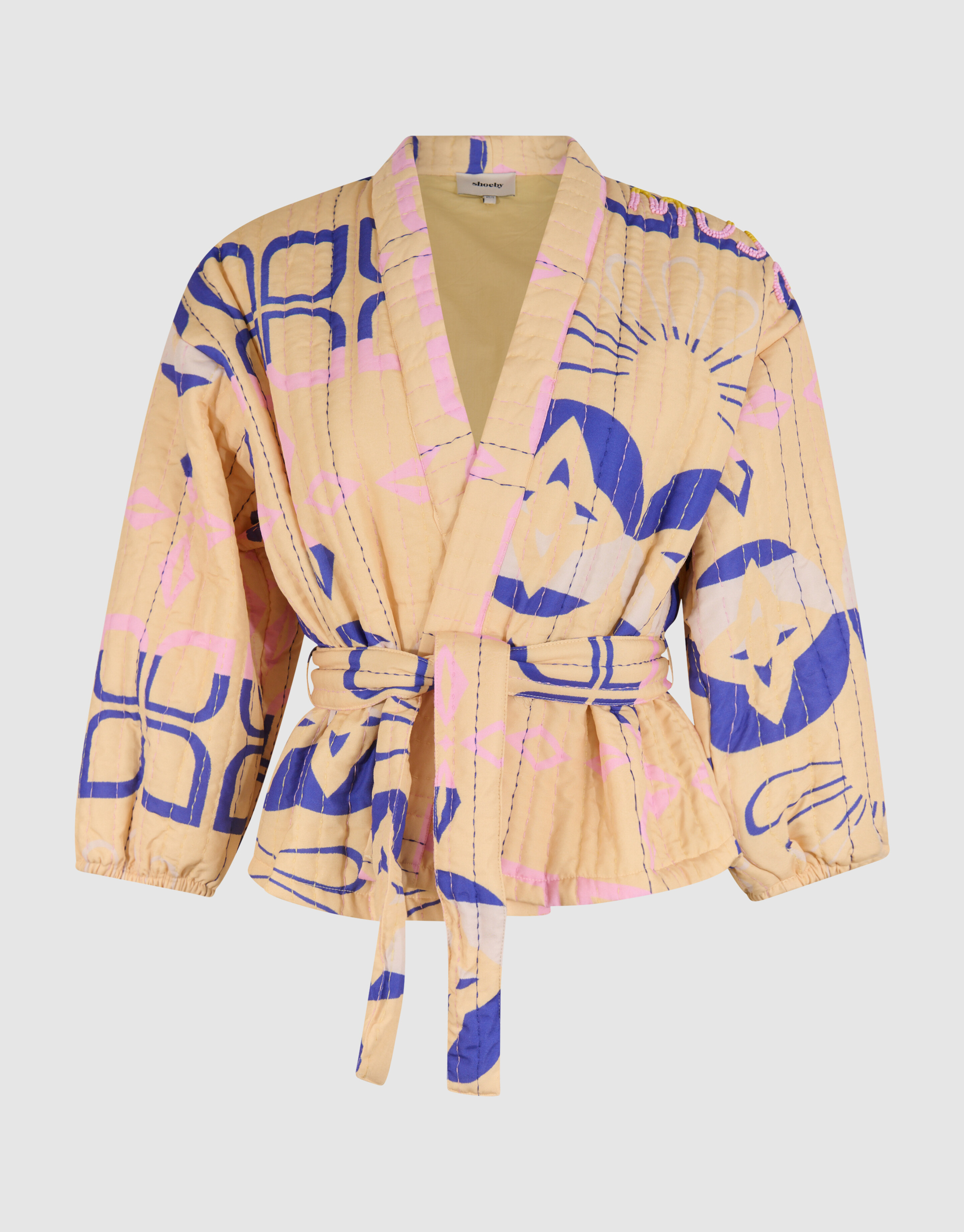 Artwork Kimono Jacket Geel SHOEBY WOMEN