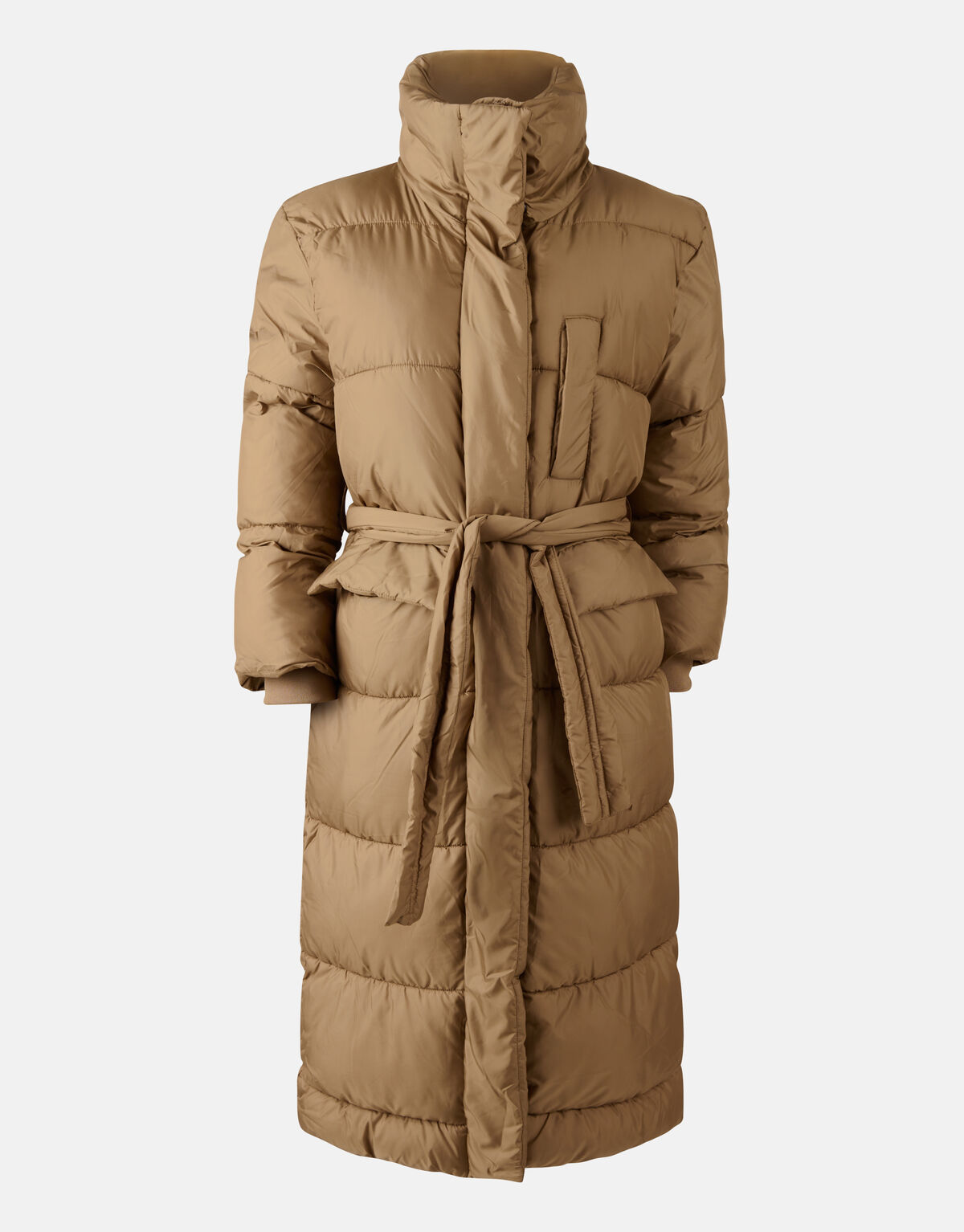 Lange Puffer Jas Beige SHOEBY WOMEN