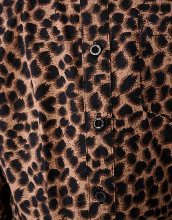 Leopard Mini Jurk Bruin SHOEBY GIRLS