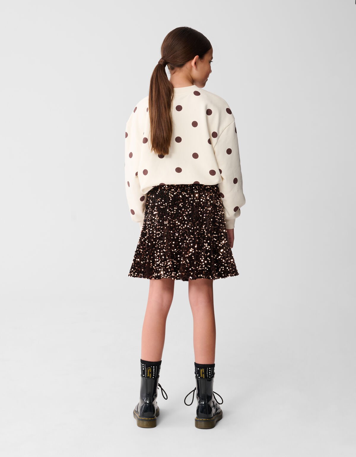 Sequin Mini Rok Bruin SHOEBY GIRLS