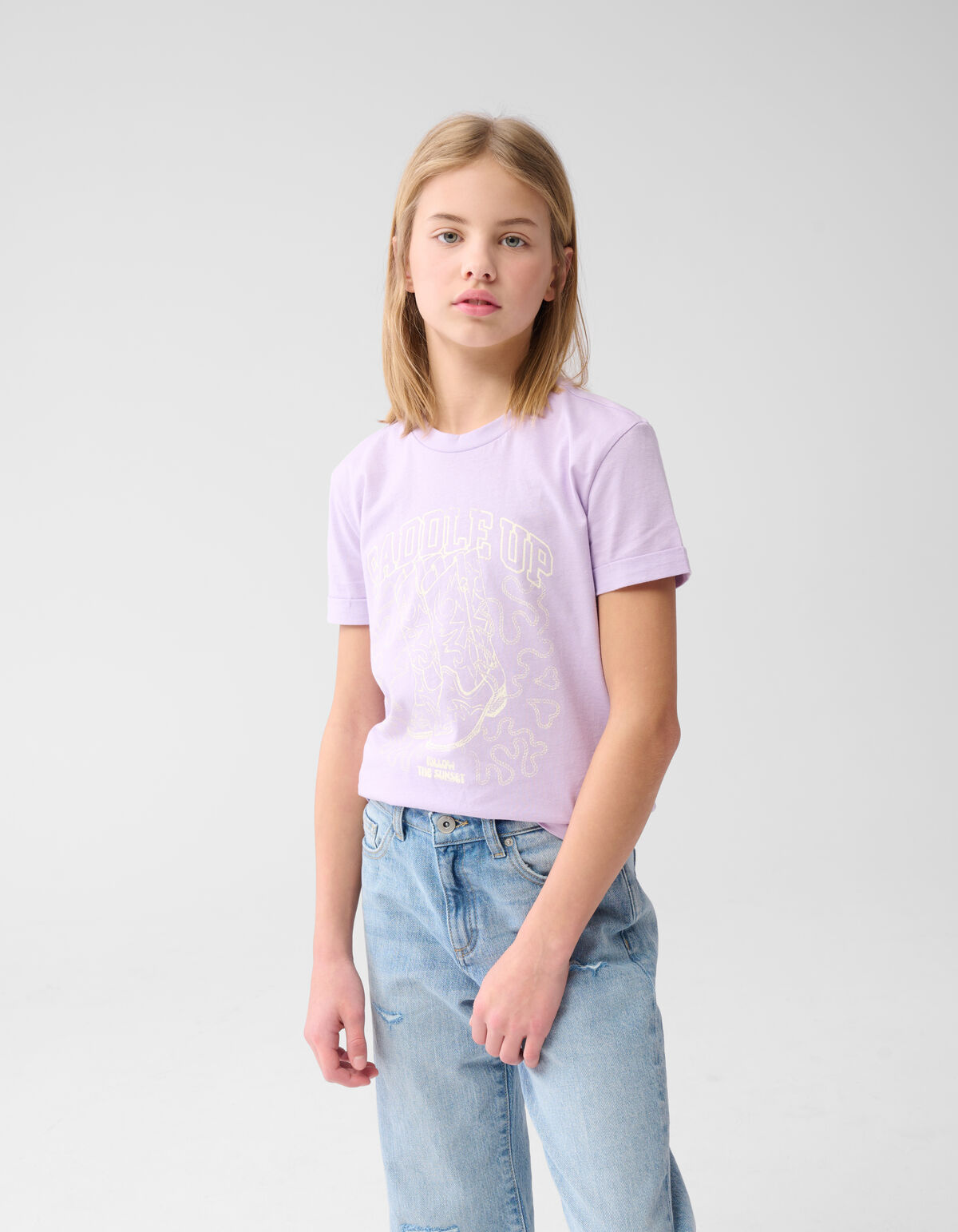 Artwork T-shirt Lichtpaars SHOEBY GIRLS