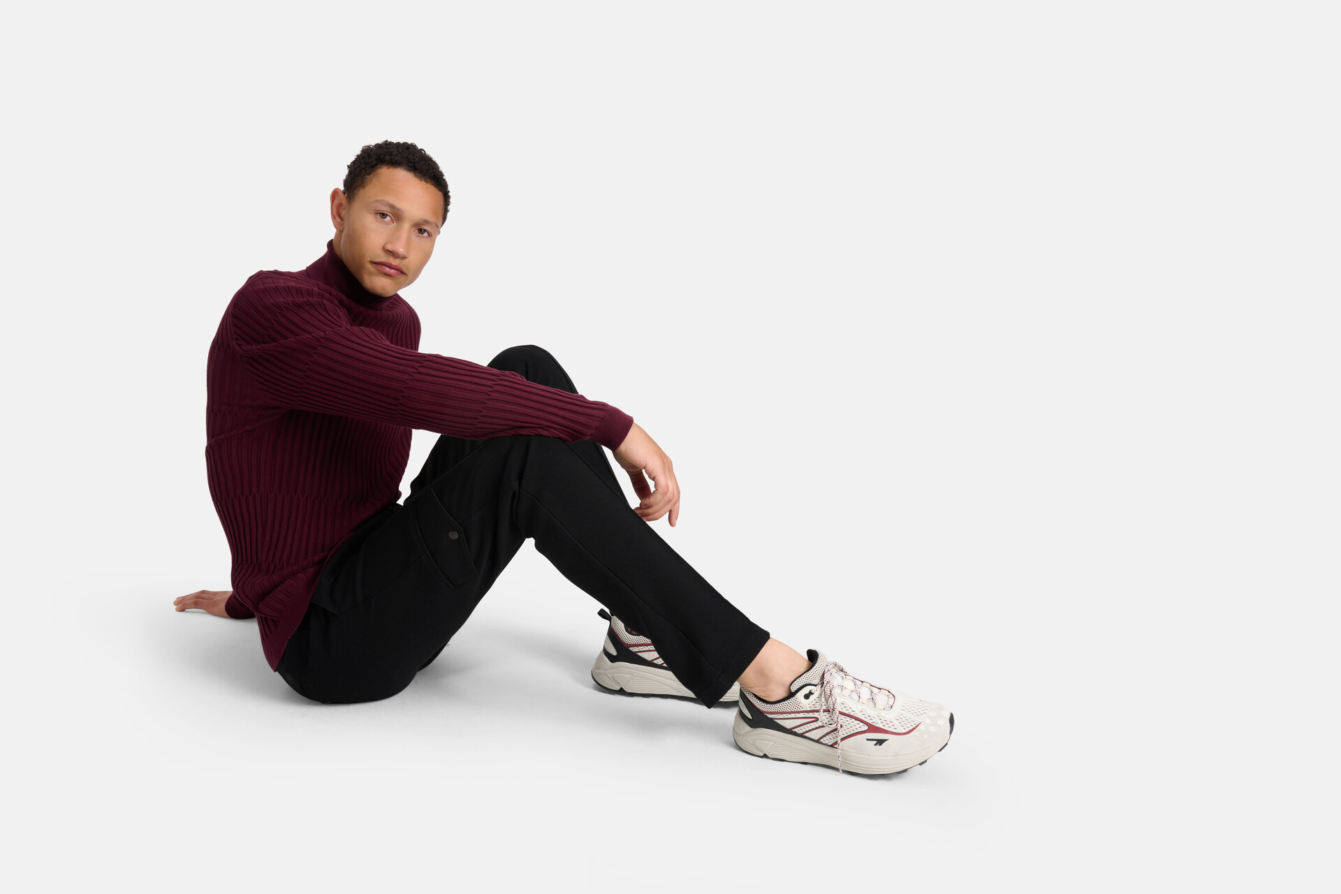 Gestreepte Coltrui Donkerrood SHOEBY MEN