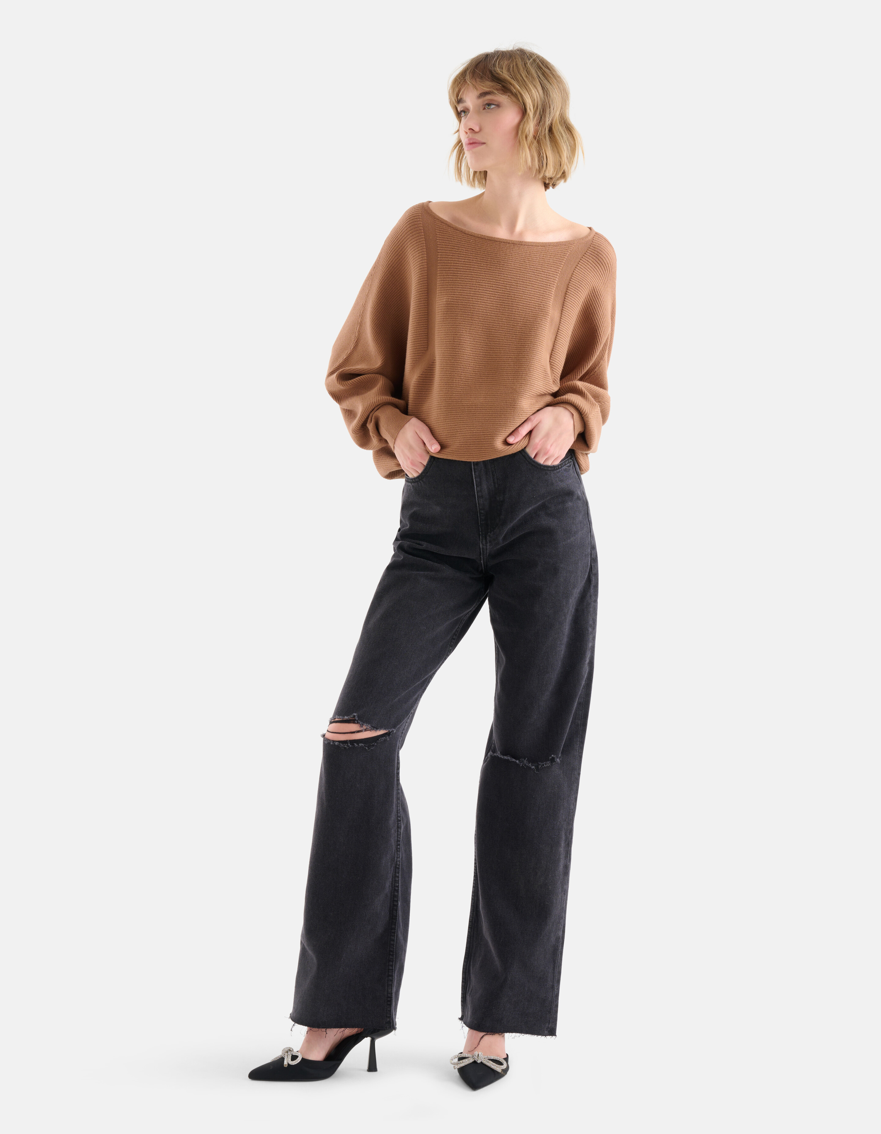 Oversized Trui Bruin SHOEBY WOMEN