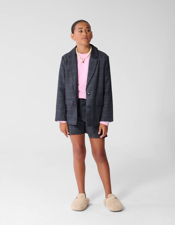 Ruiten Pleated Short Donkergrijs SHOEBY GIRLS