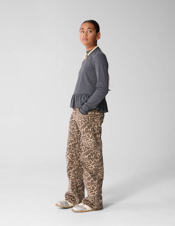 Volant Top Grijs SHOEBY GIRLS