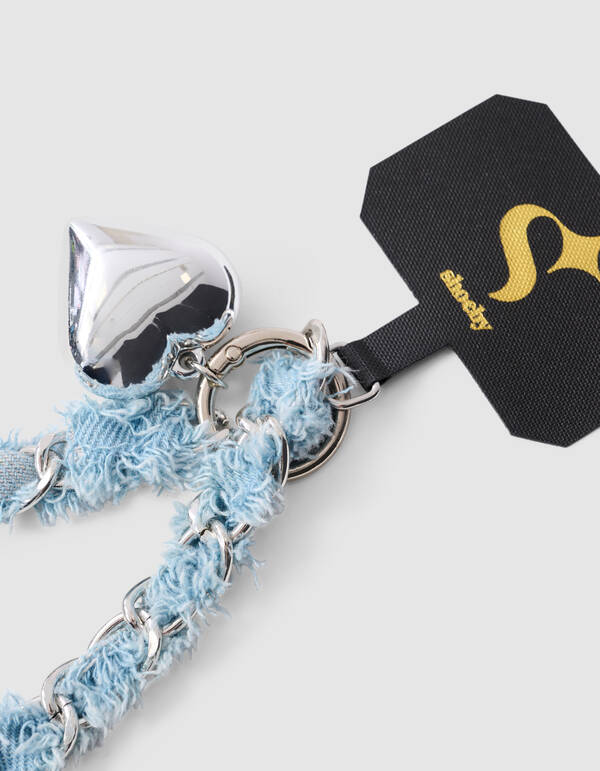 Denim Chain Telefoonkoord Lichtblauw SHOEBY ACCESSOIRES