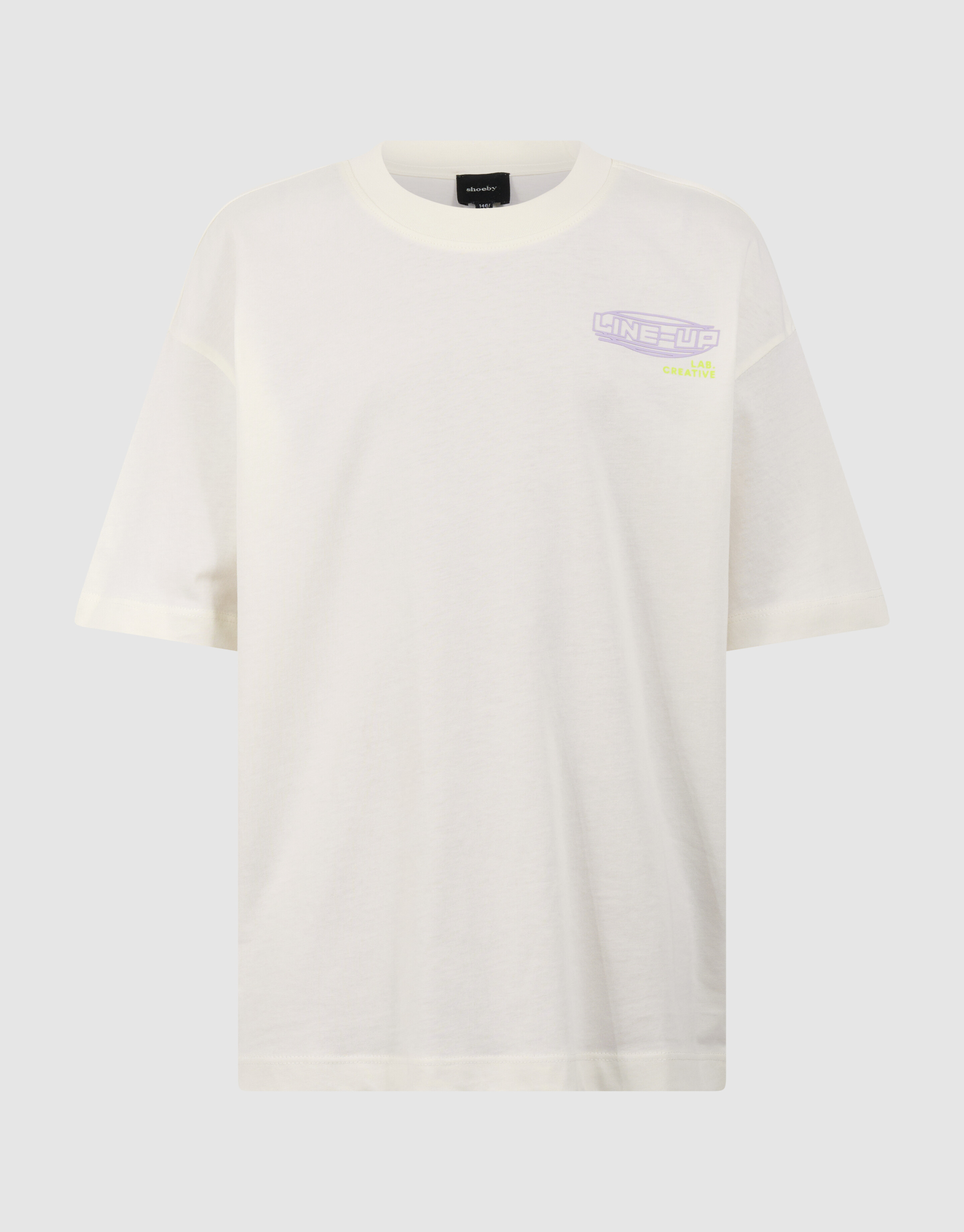 Line Up Artwork T-shirt Gebroken Wit SHOEBY BOYS