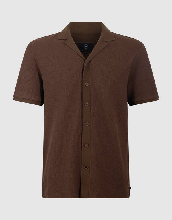 Gebreide Overshirt Donkerbruin SHOEBY MEN