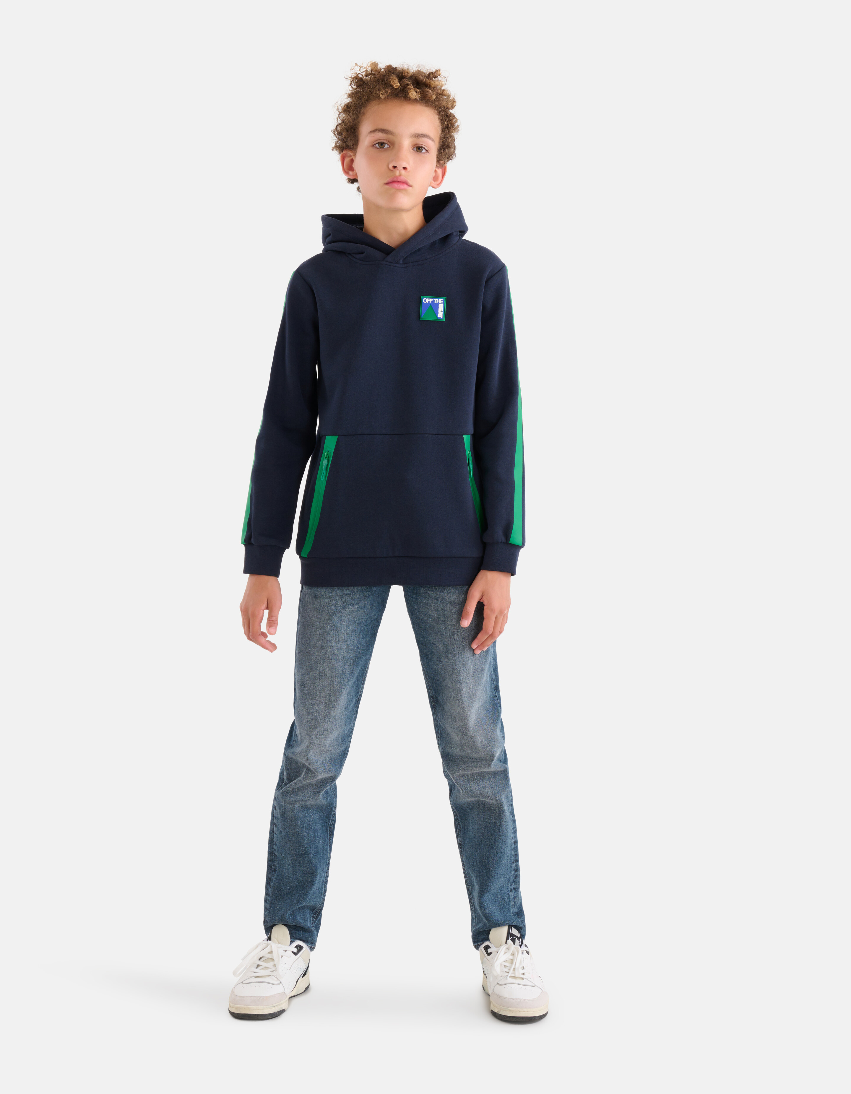 Tape Hoodie Donkerblauw SHOEBY BOYS