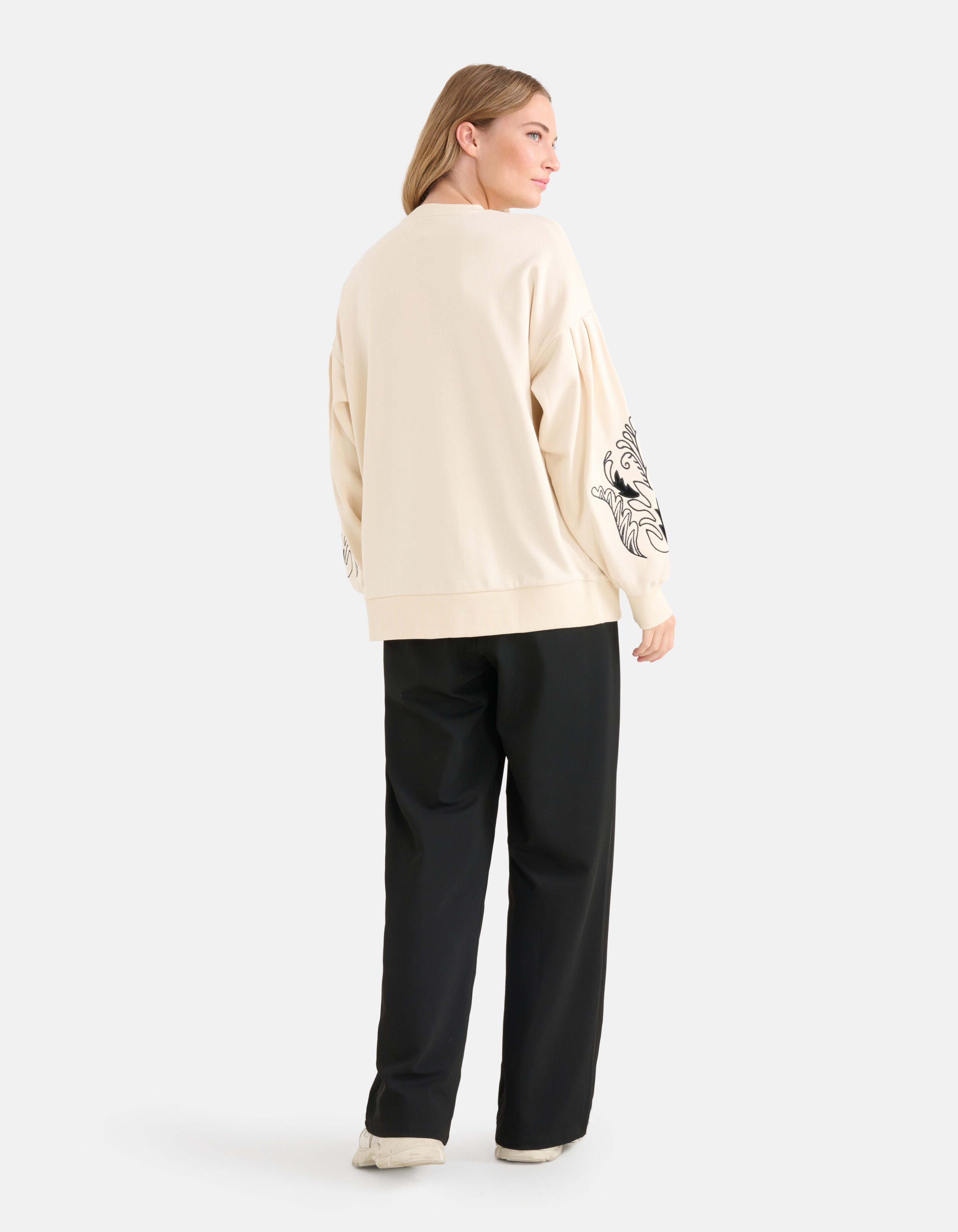 Embroidery Sweater Gebroken Wit SHOEBY WOMEN