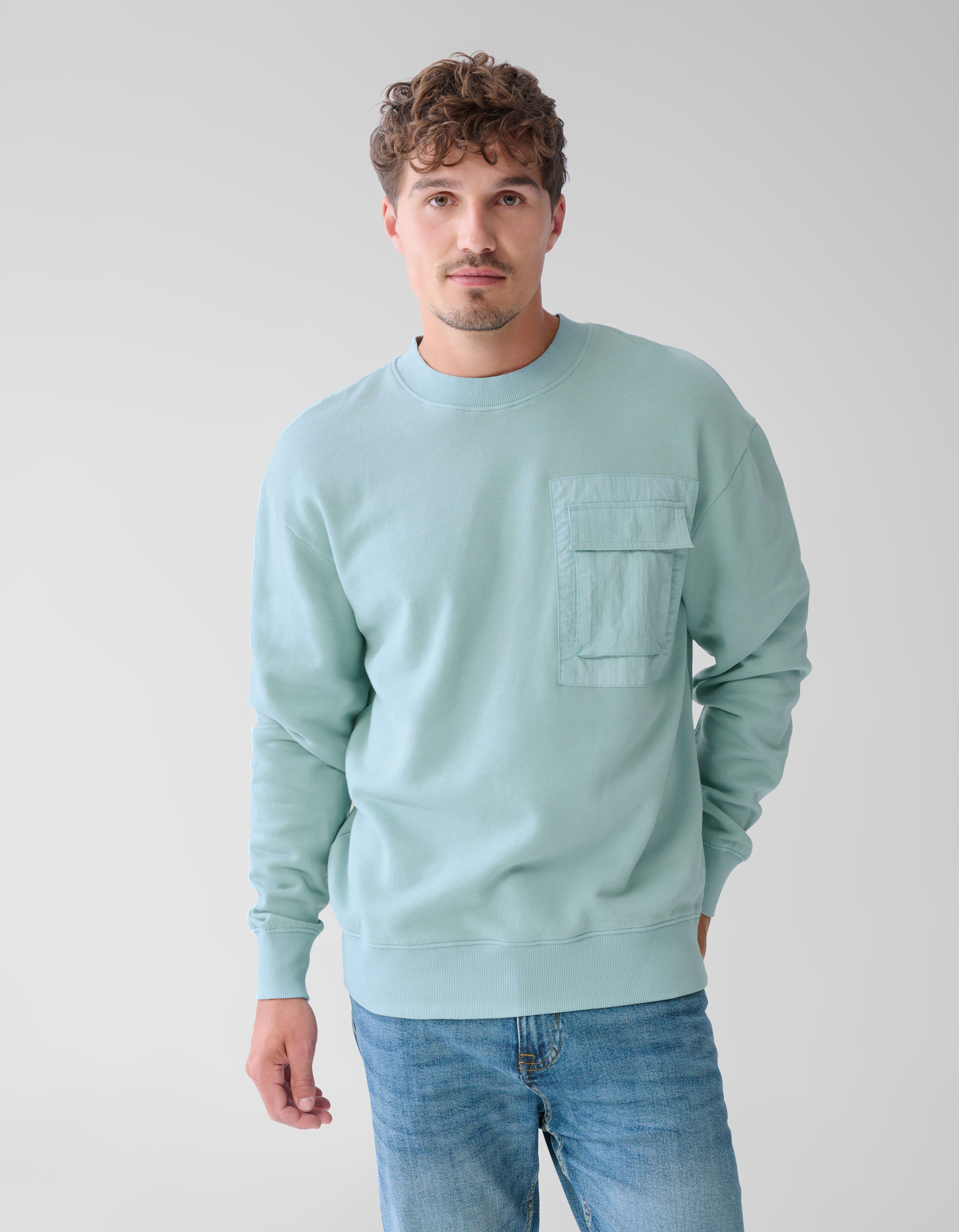 Pocket Sweater Lichtgroen SHOEBY MEN