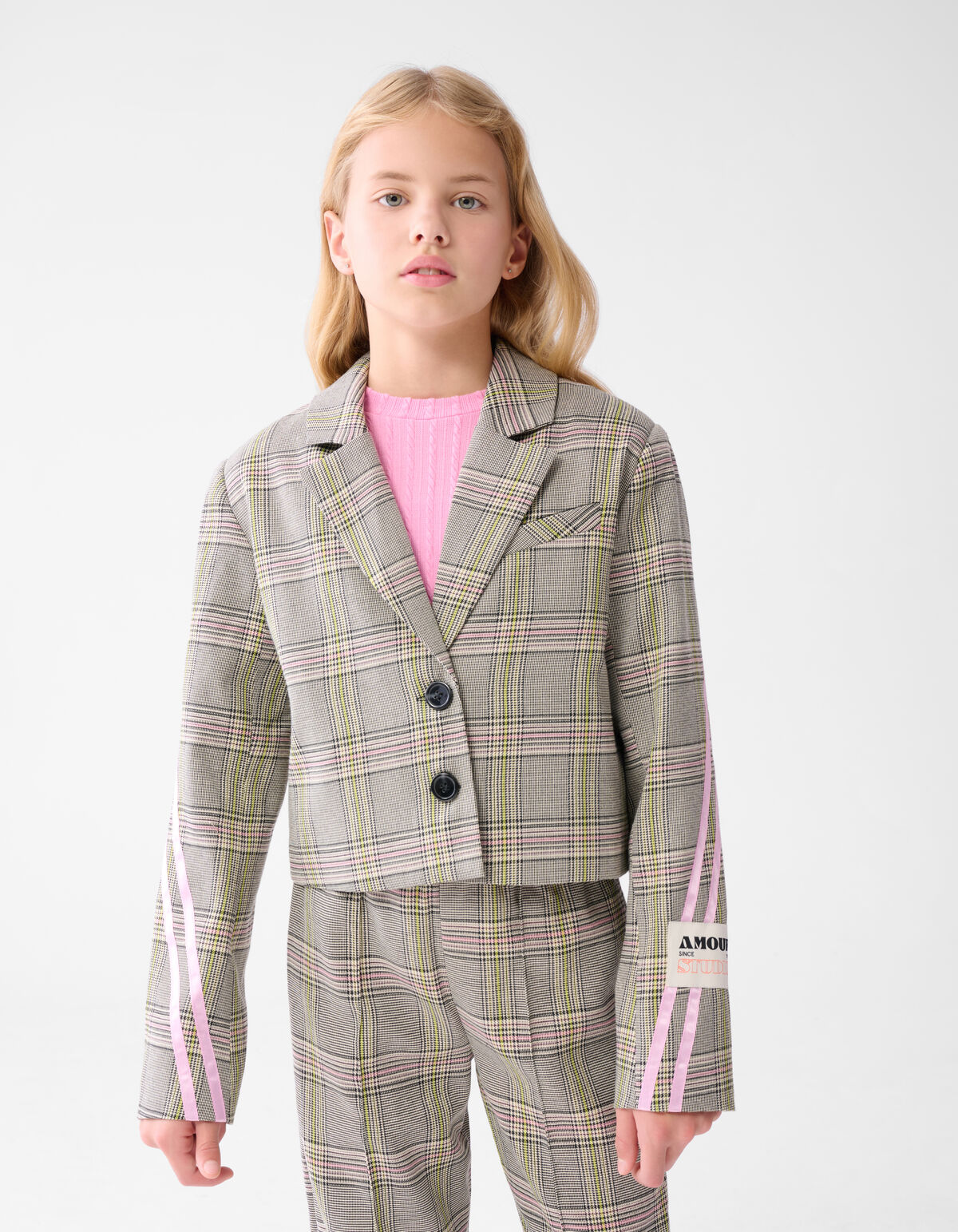 Sporty Ruiten Blazer Gebroken Wit SHOEBY GIRLS