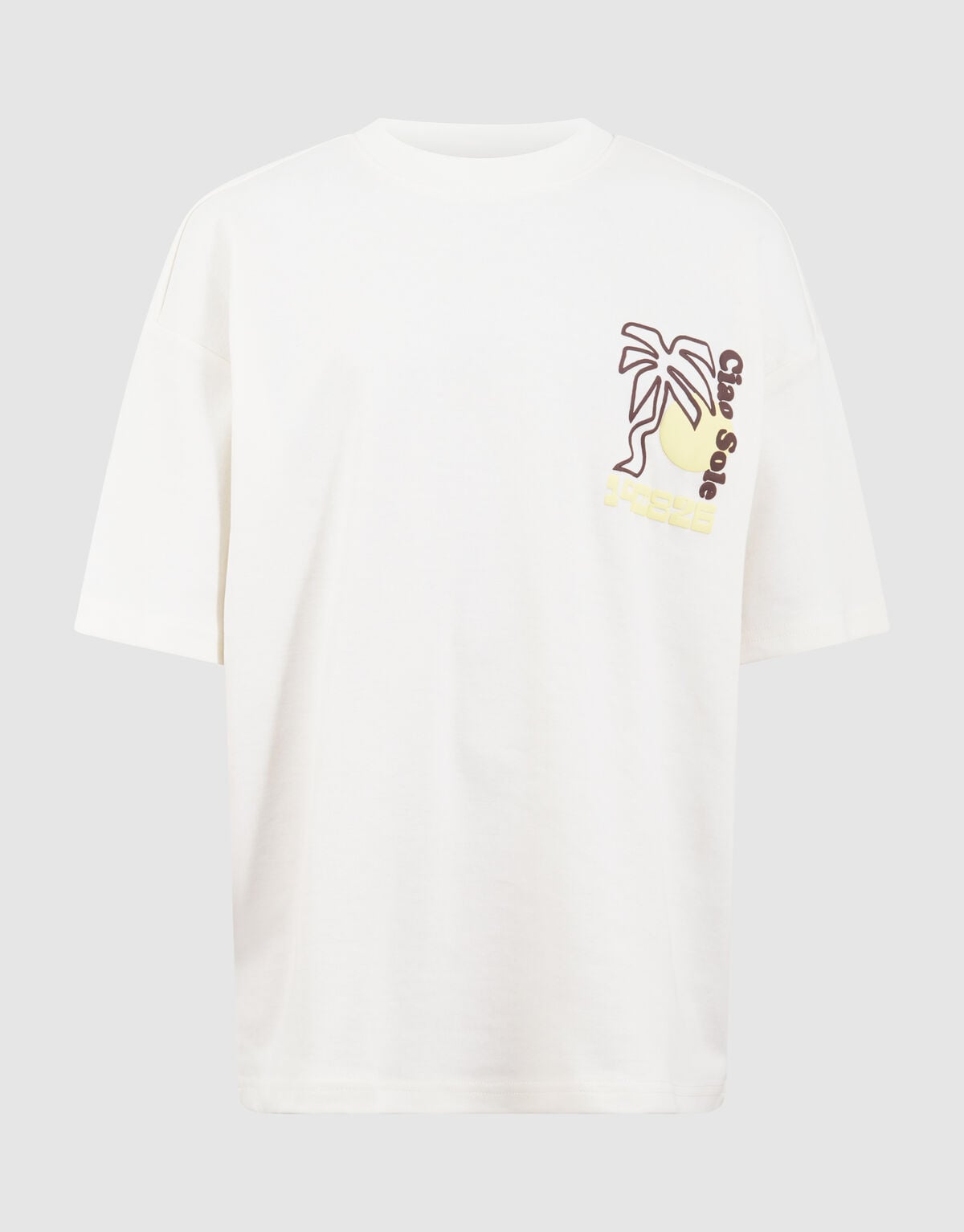 Palm Artwork T-shirt Gebroken Wit SHOEBY BOYS
