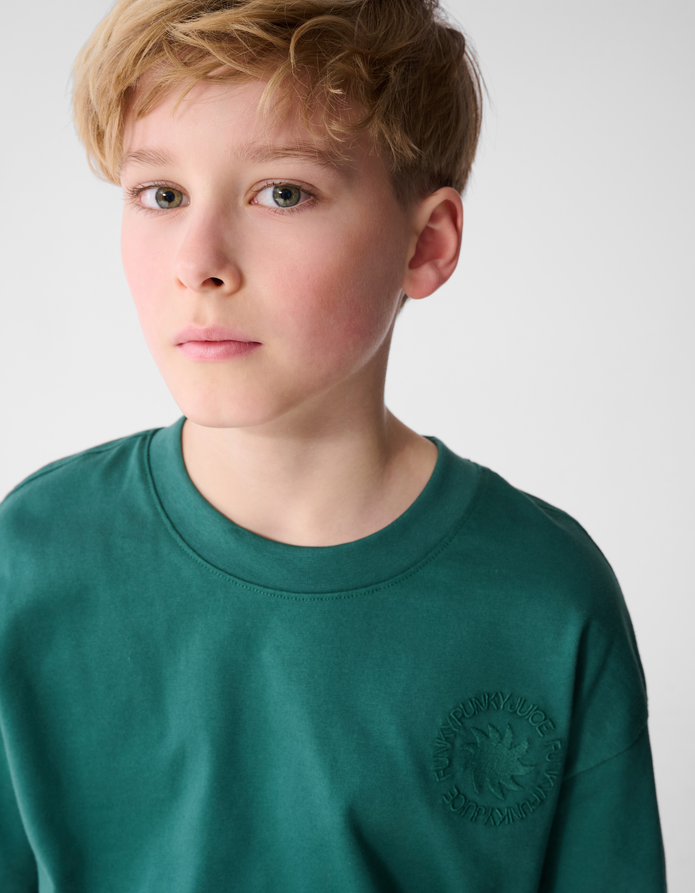 Embroidery Artwork T-shirt Donkergroen SHOEBY BOYS