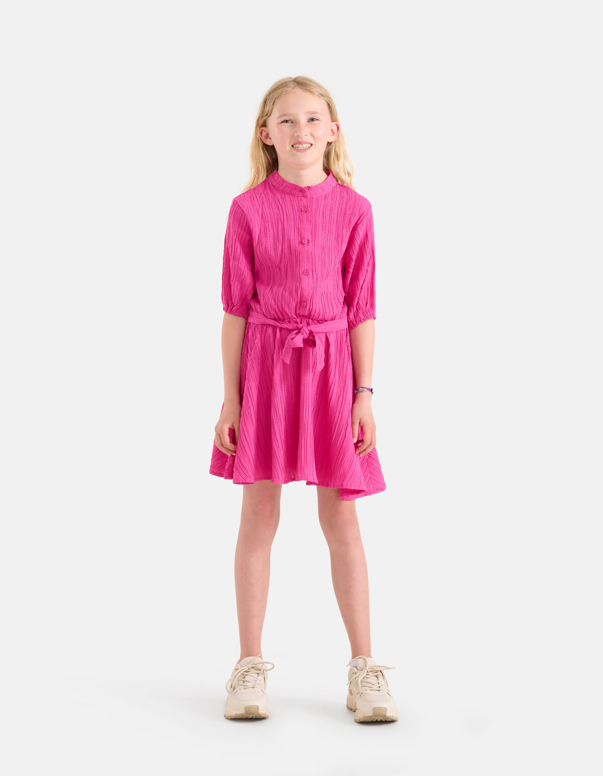 Plisse Jurk Roze SHOEBY GIRLS