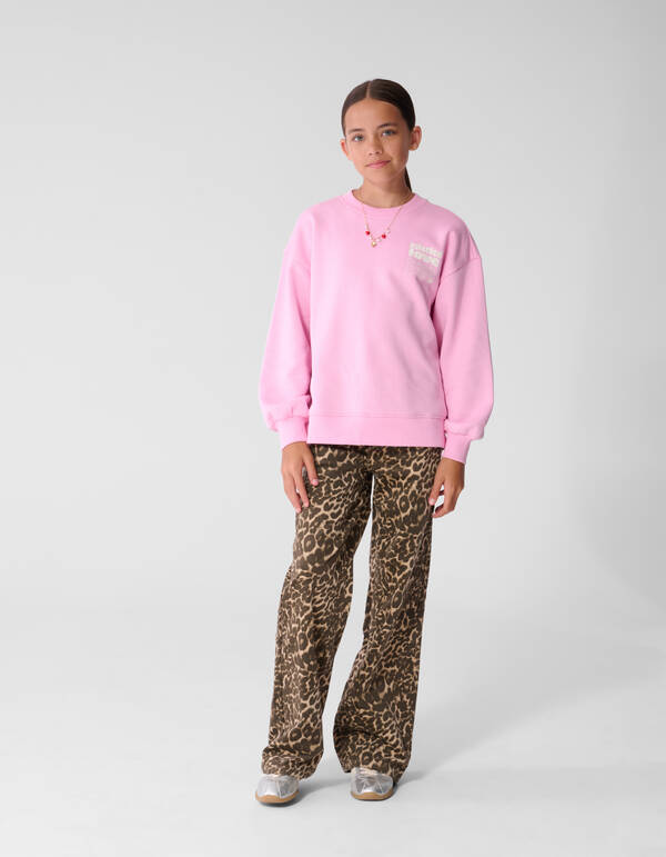 Baseball Artwork Sweater Roze SHOEBY GIRLS