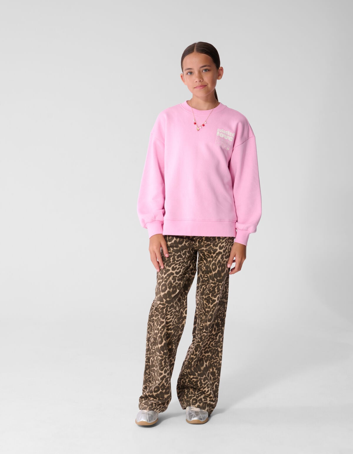 Baseball Artwork Sweater Roze SHOEBY GIRLS