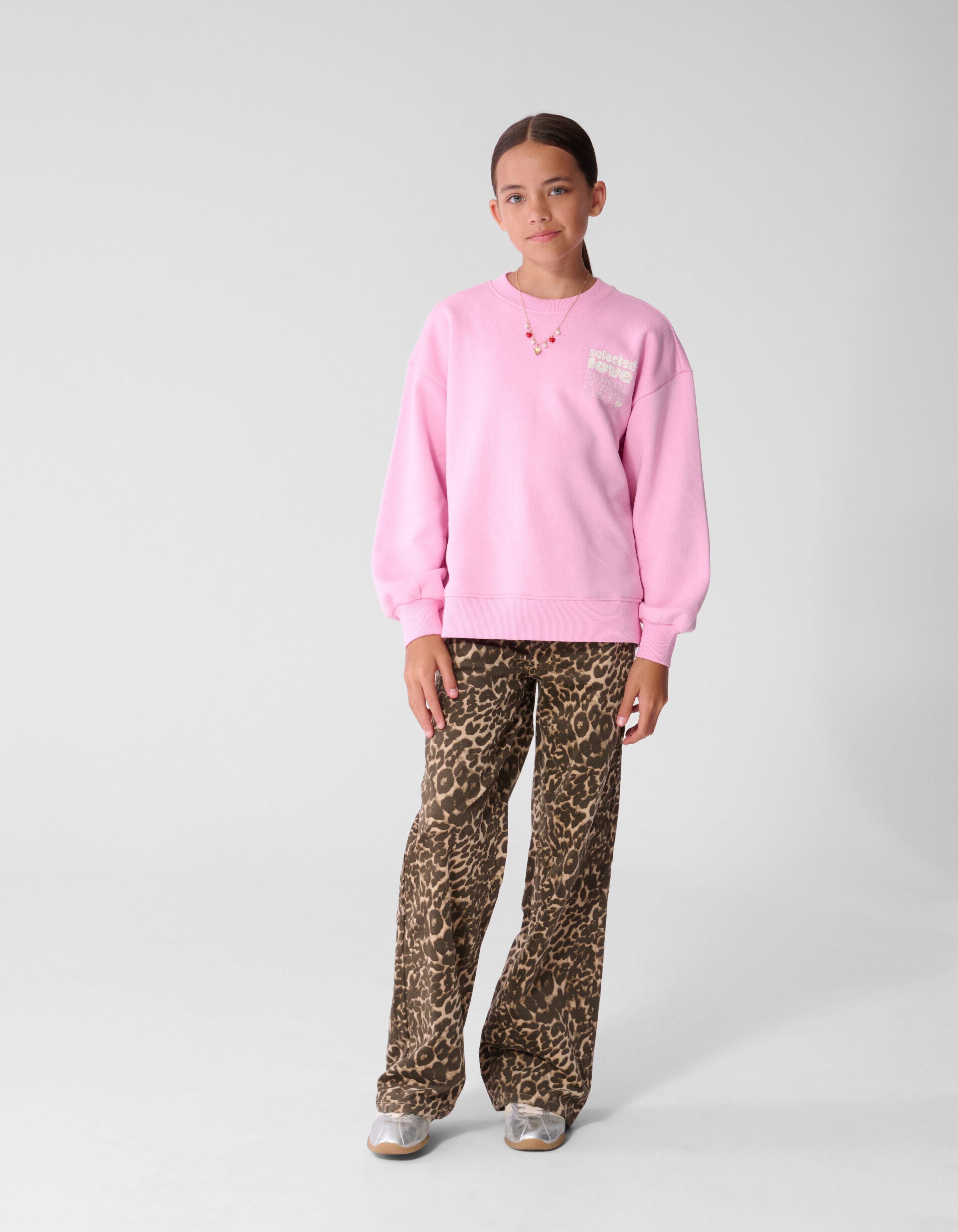 Baseball Artwork Sweater Roze SHOEBY GIRLS