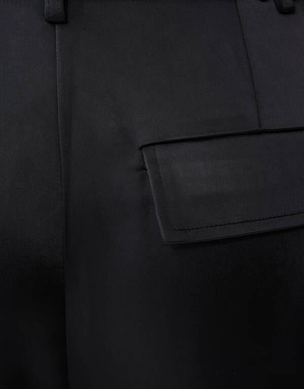 Heavy Satijnen Barrel Fit Broek Zwart SHOEBY WOMEN