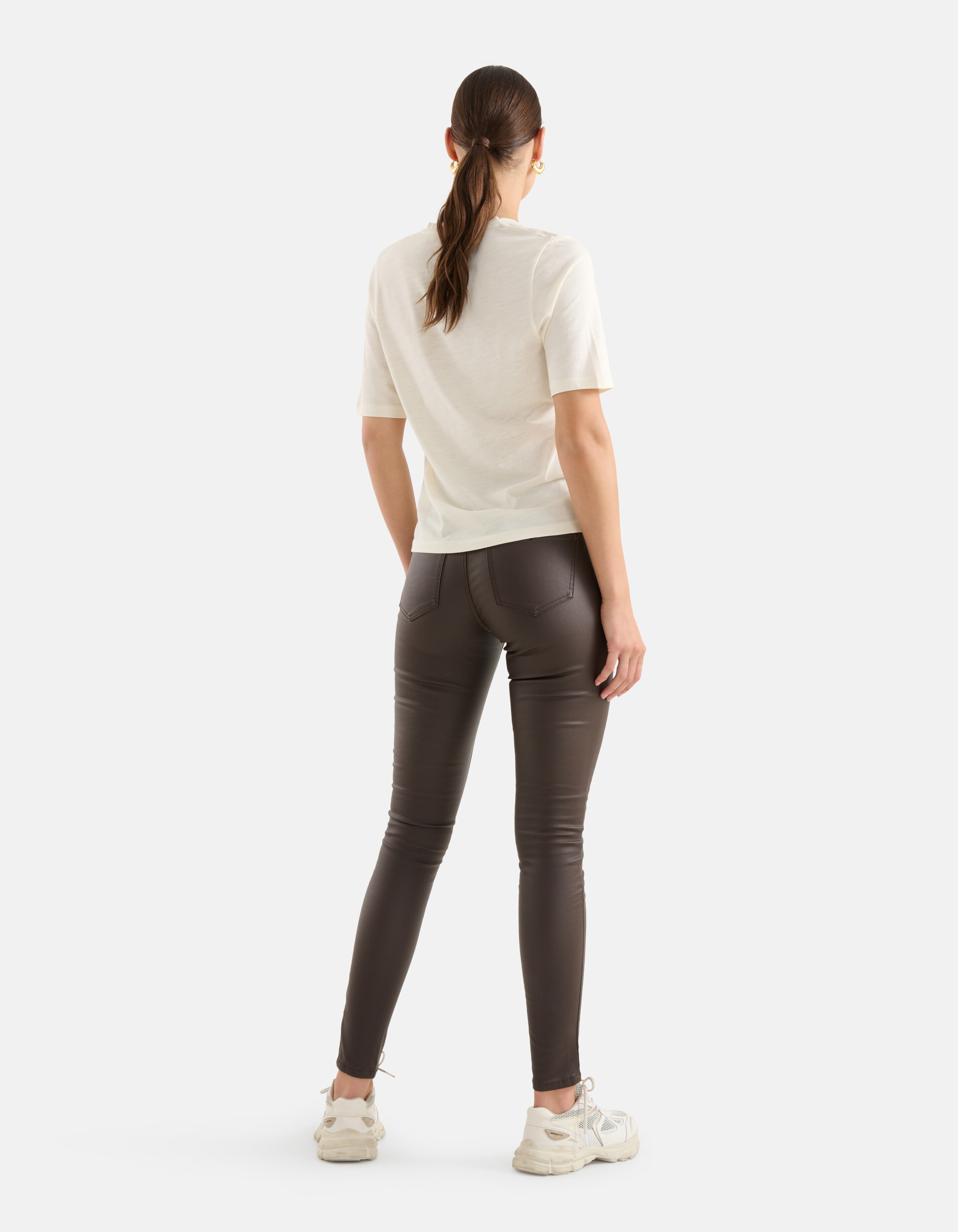 Coated Broek Donkerbruin Eksept
