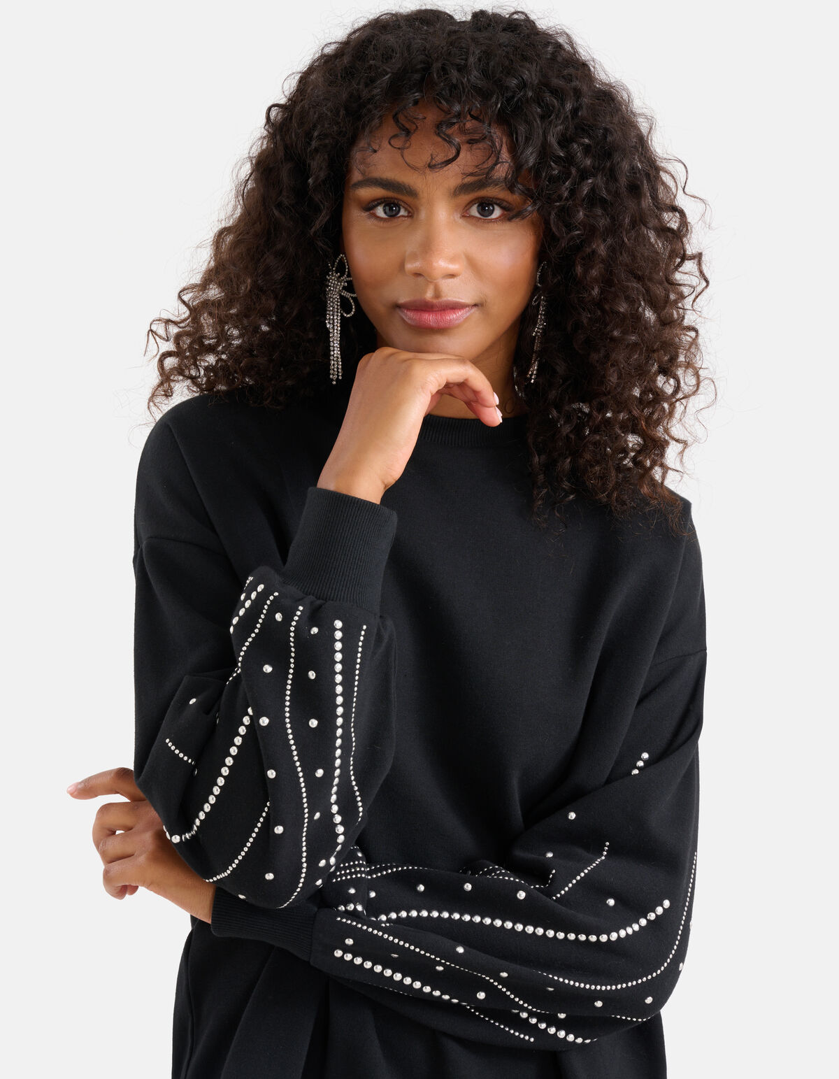 Studs Sweater Zwart SHOEBY WOMEN