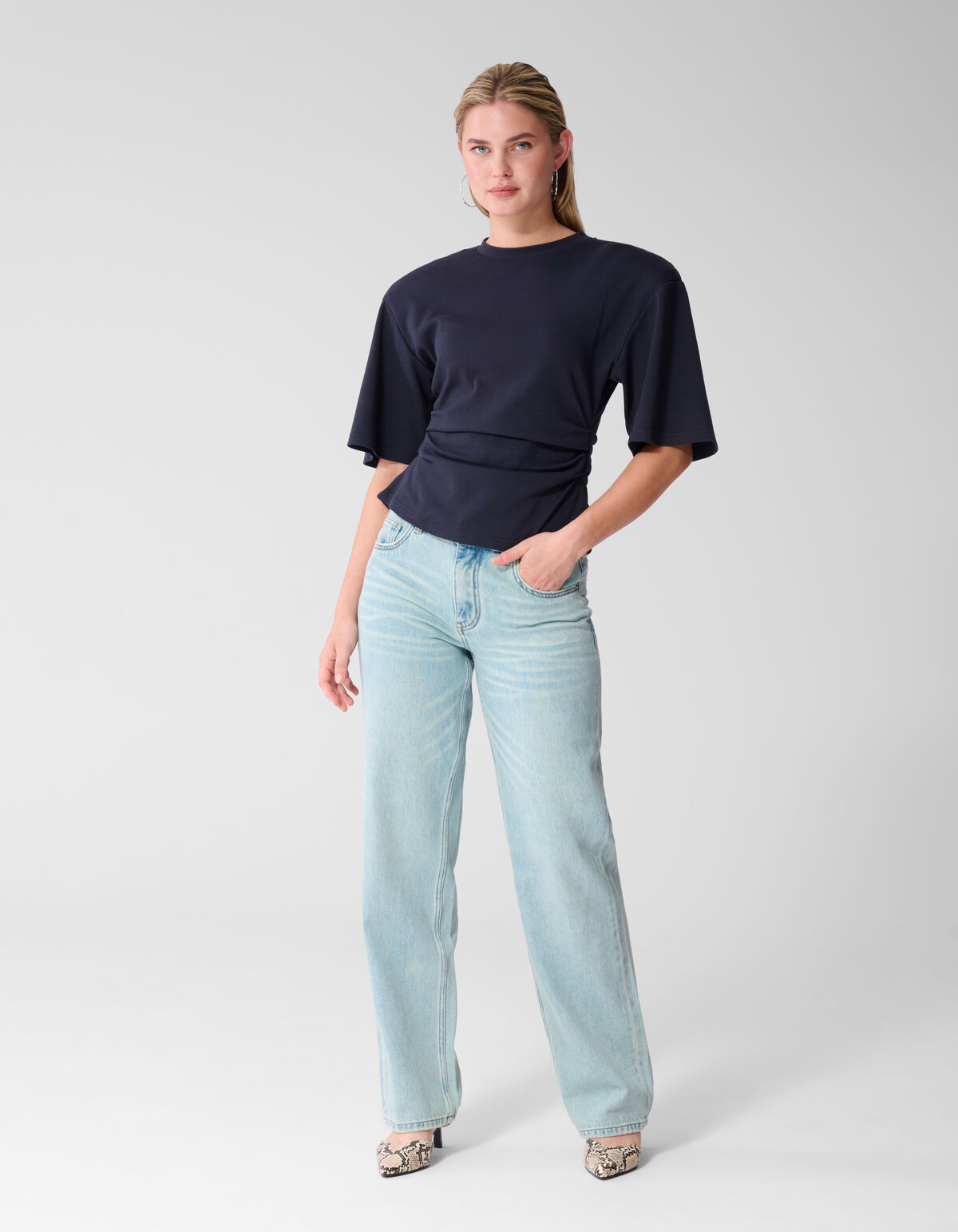 Waisted T-shirt Donkerblauw SHOEBY WOMEN