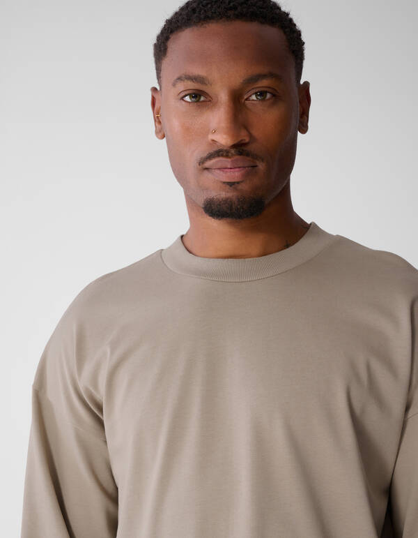 Basis Relaxed Fit Longsleeve Lichtgroen SHOEBY MEN