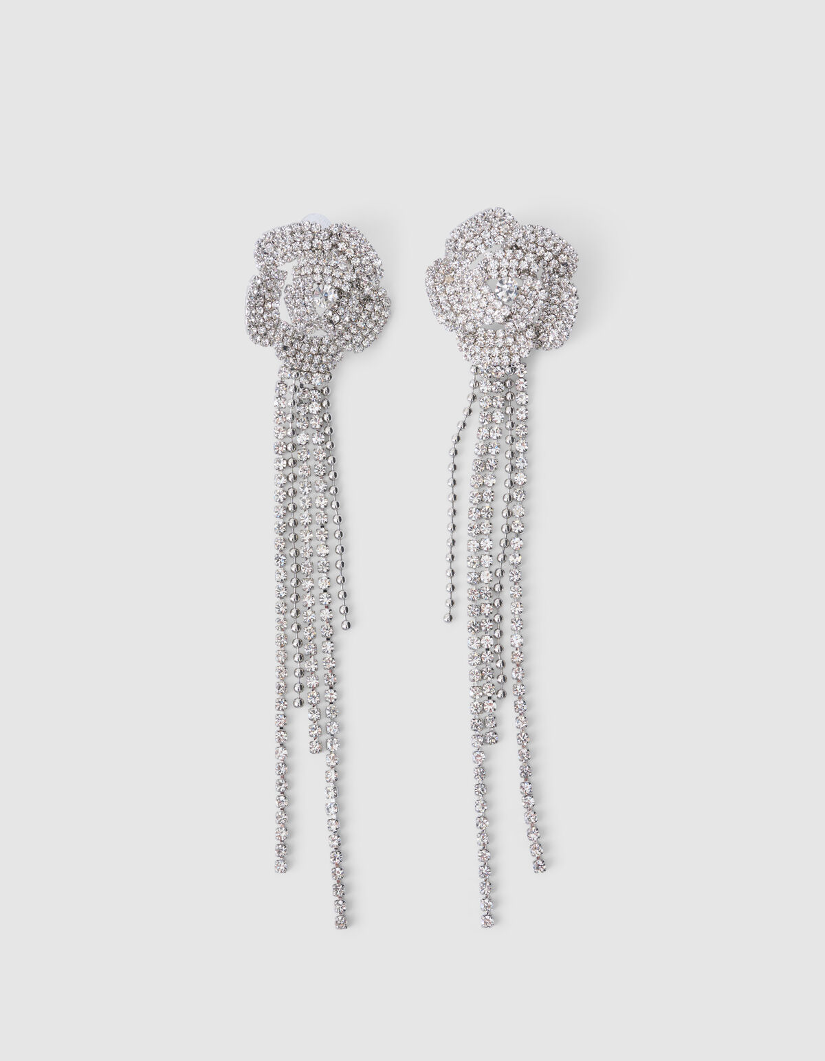 Strass Bloem Oorbellen Zilver SHOEBY ACCESSOIRES