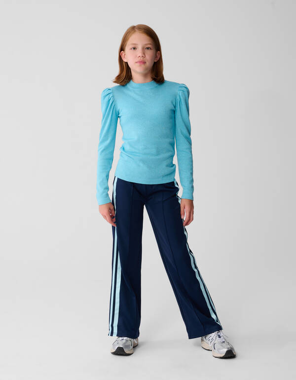 Glitter Longsleeve Top Blauw SHOEBY GIRLS