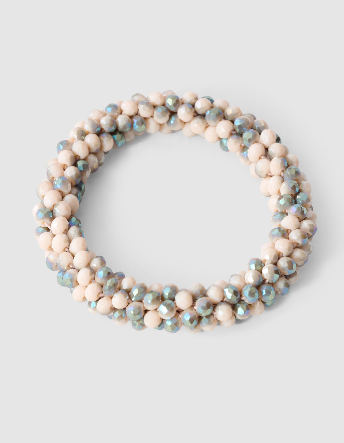 Beaded Haarelastiek Lichtgrijs SHOEBY ACCESSOIRES